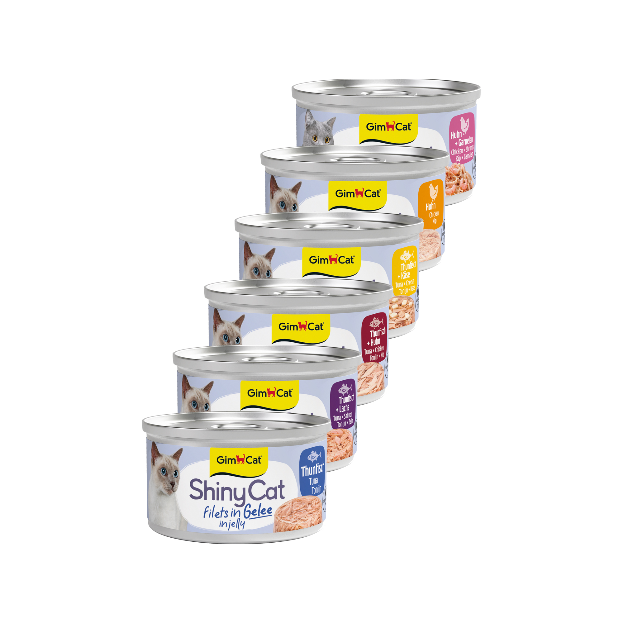 GimCat ShinyCat Filets In Jelly - Huhn Mit Garnele