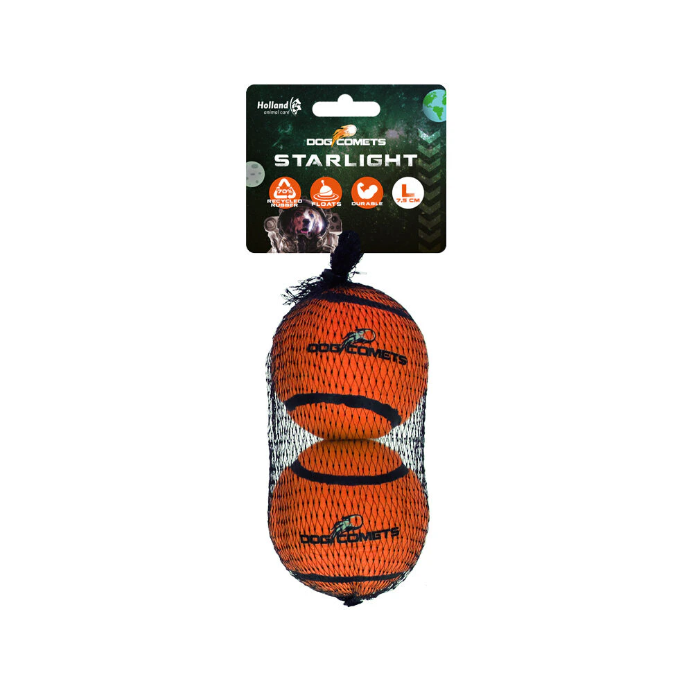 Dog Comets Starlight - L - Oranje (2-pack)