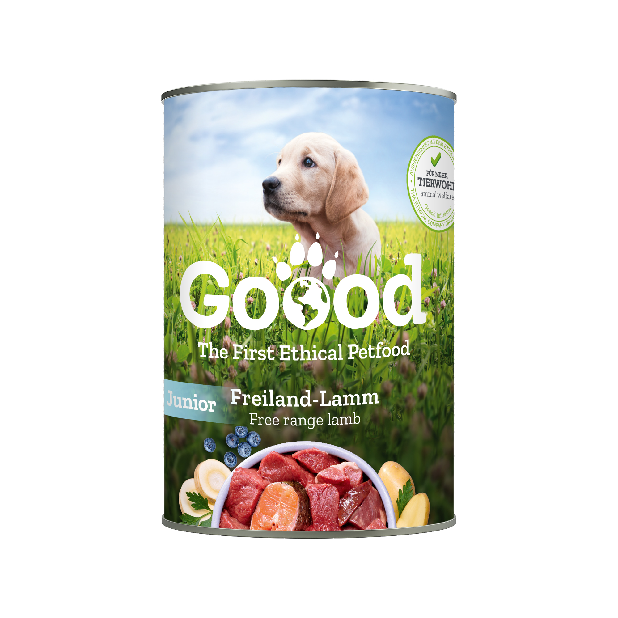 Goood Junior Dog Food - Tin - Free Range Lamb and Sustainable Trout