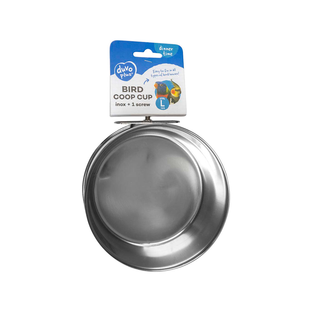 Duvoplus Gamelle pour Oiseaux en Inox + 1 Vis