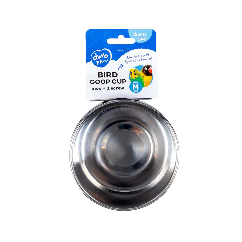 Duvoplus Gamelle pour Oiseaux en Inox + 1 Vis - M
