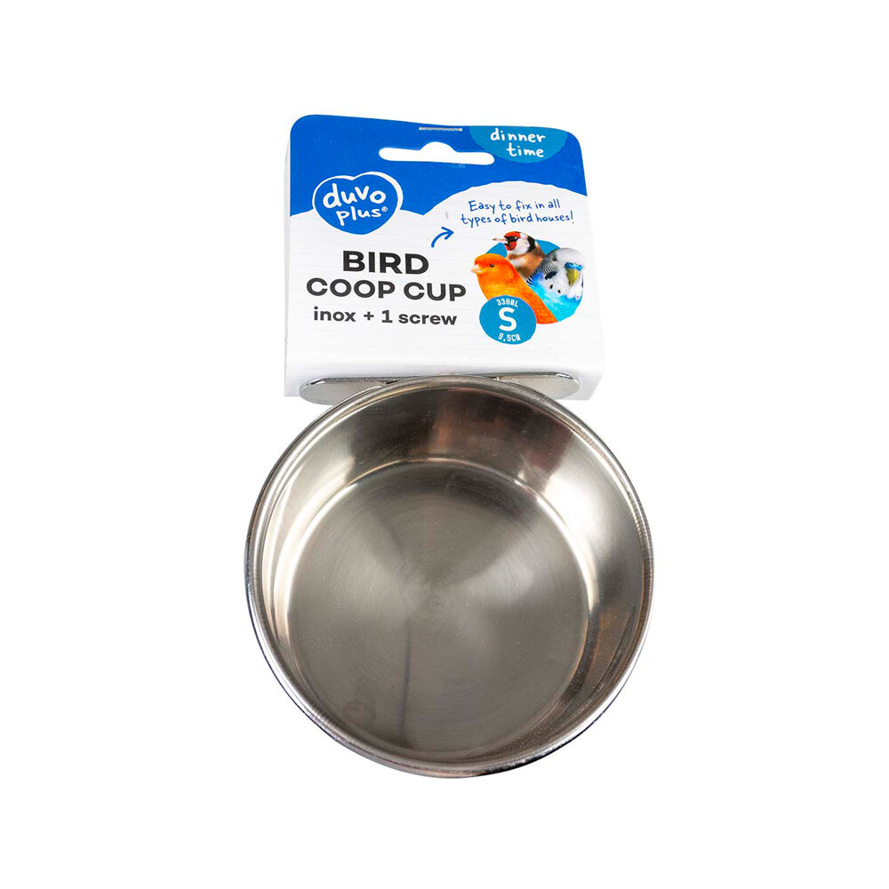 Duvoplus Gamelle pour Oiseaux en Inox + 1 Vis - S