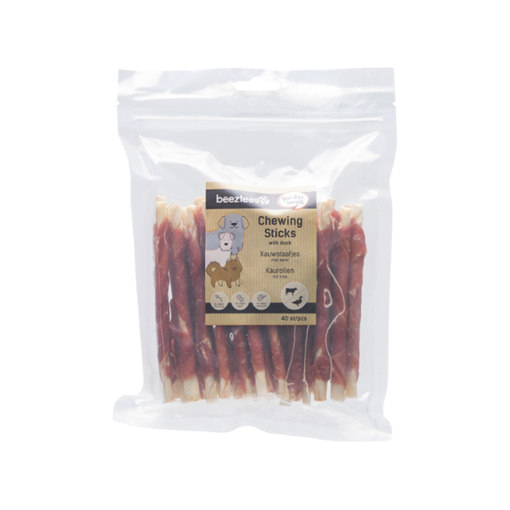 Beeztees Culinaire Kauwstaafjes - Eend - 40st - 12 cm