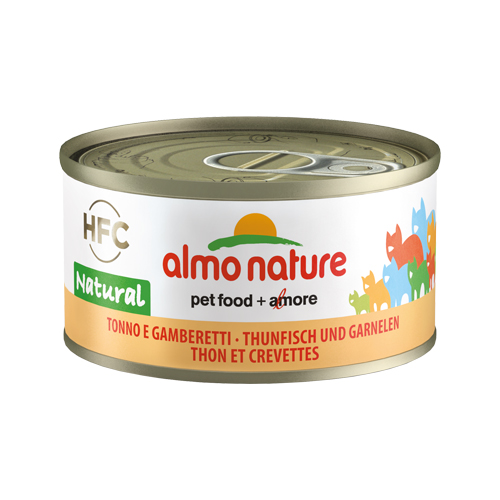 Almo Nature HFC 70 Natural Katzenfutter- Dosen - Thunfisch & Garnelen