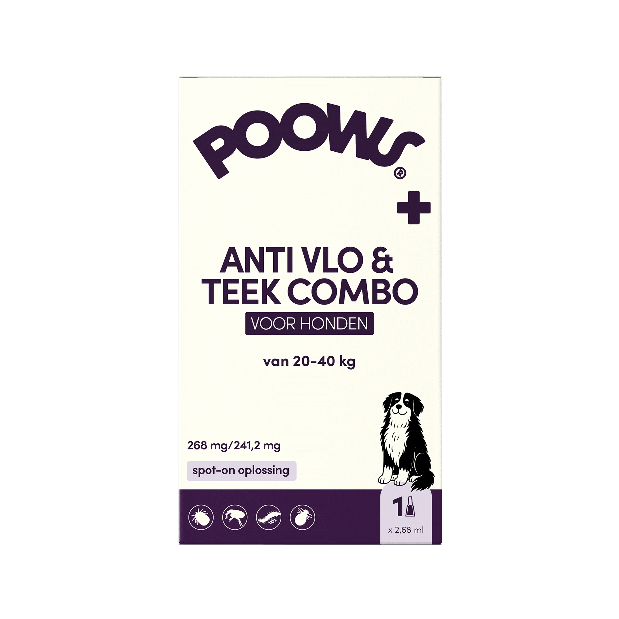 Poows Combo Spot-On Hond - 20 tot 40 kg