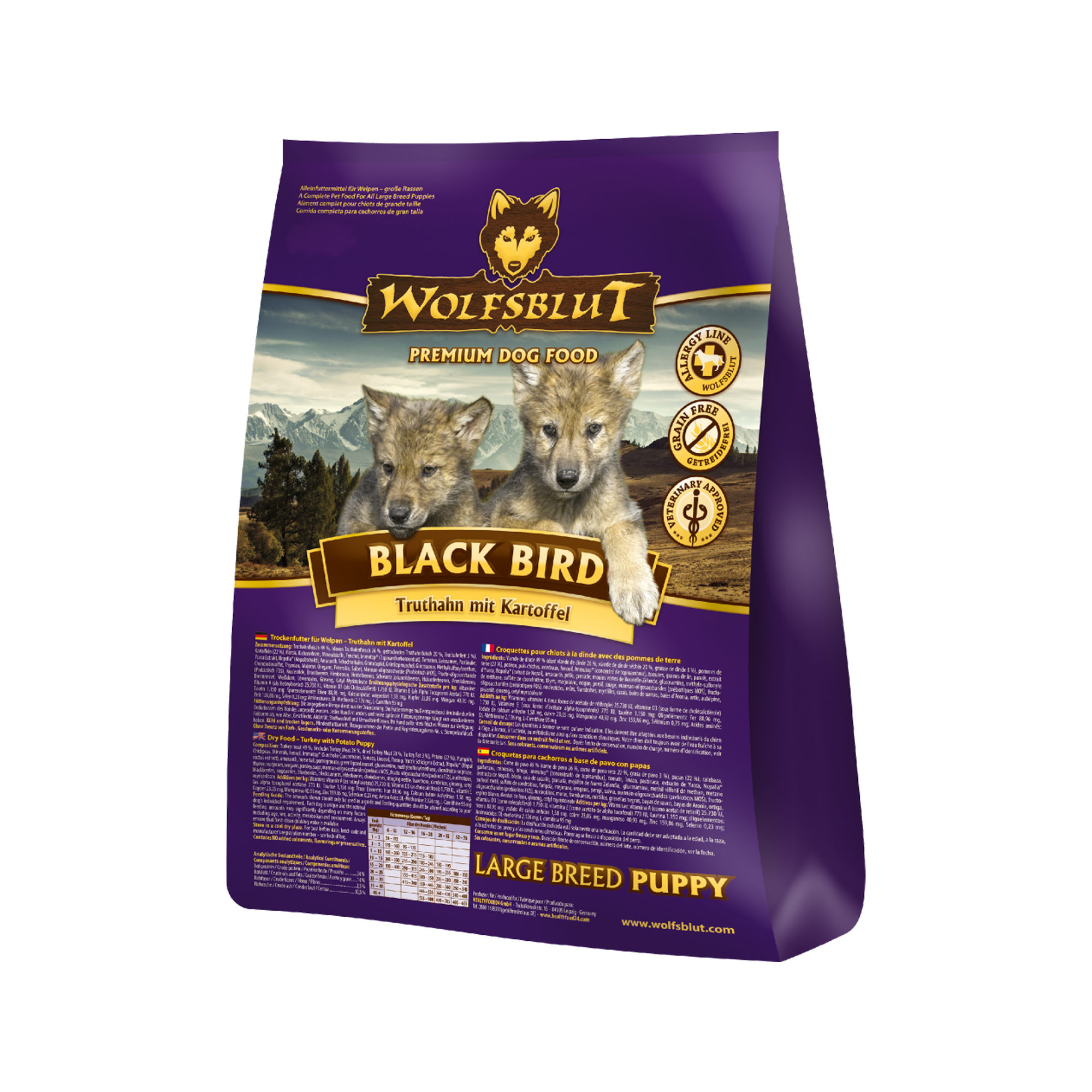 Wolfsblut Black Bird Puppy Large Breed Hundefutter