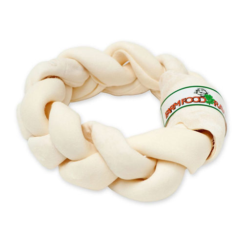 Farm Food Rawhide Dental Braided Donut