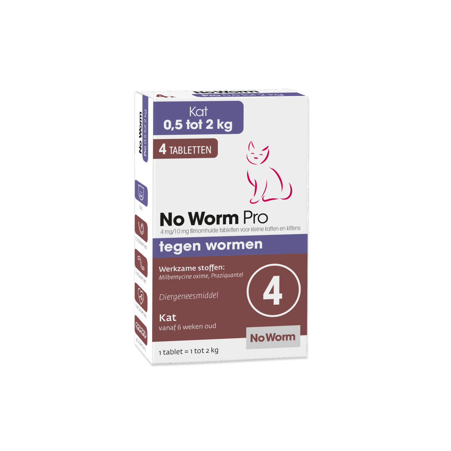 No Worm Pro Kitten - 4 tabletten