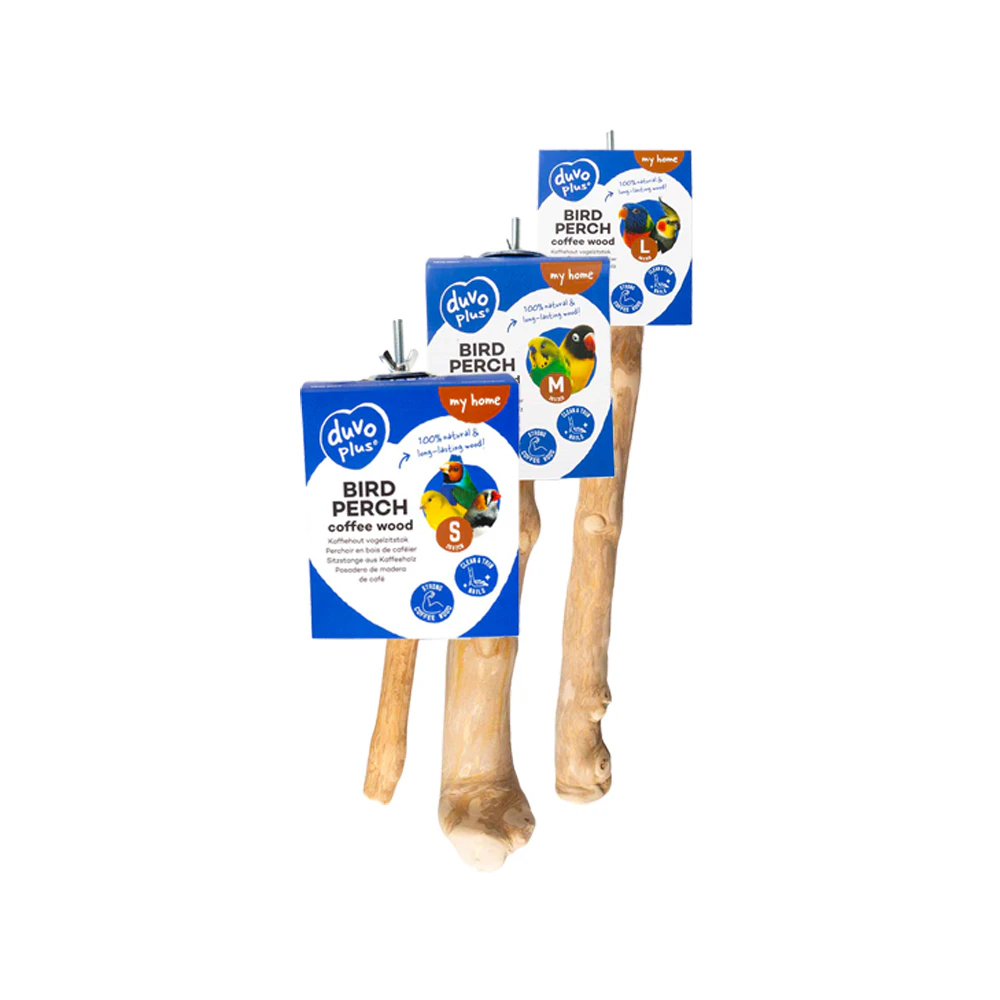 Duvoplus Percha de madera de café para aves