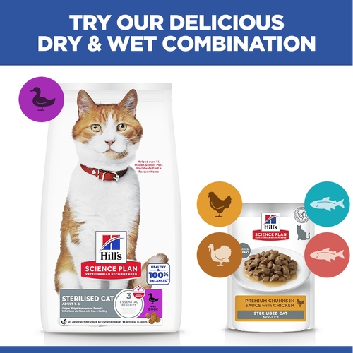 Hill's Science Plan Sterilised Cat - Adult - Duck