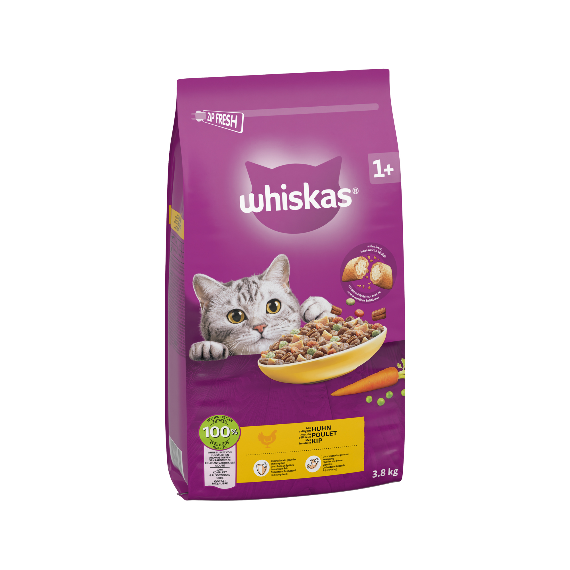 Whiskas Croquettes Chat Adulte - Poulet - 3,8 kg