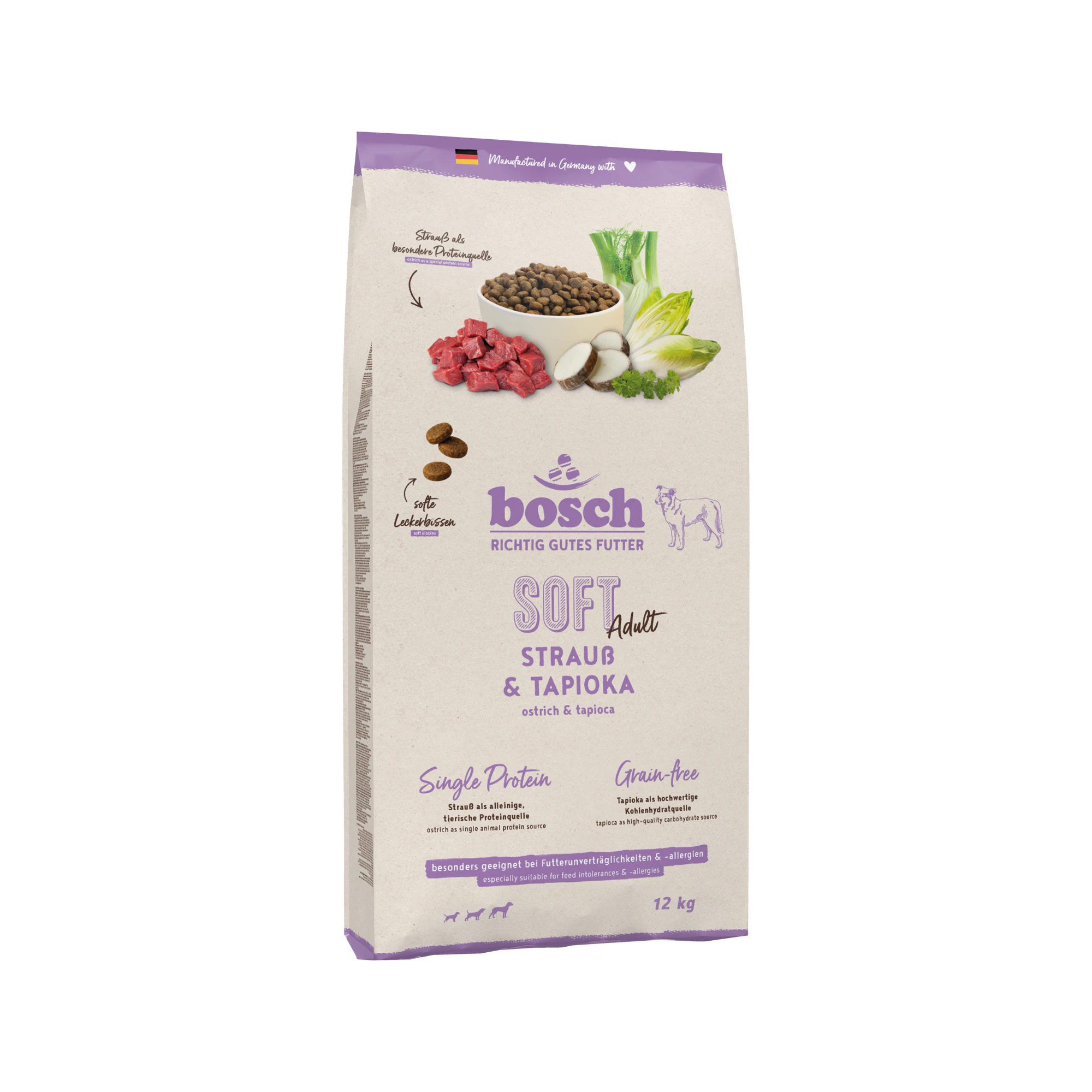 Bosch Soft Adult Hundefoder - Struds & Tapioka - 12 kg