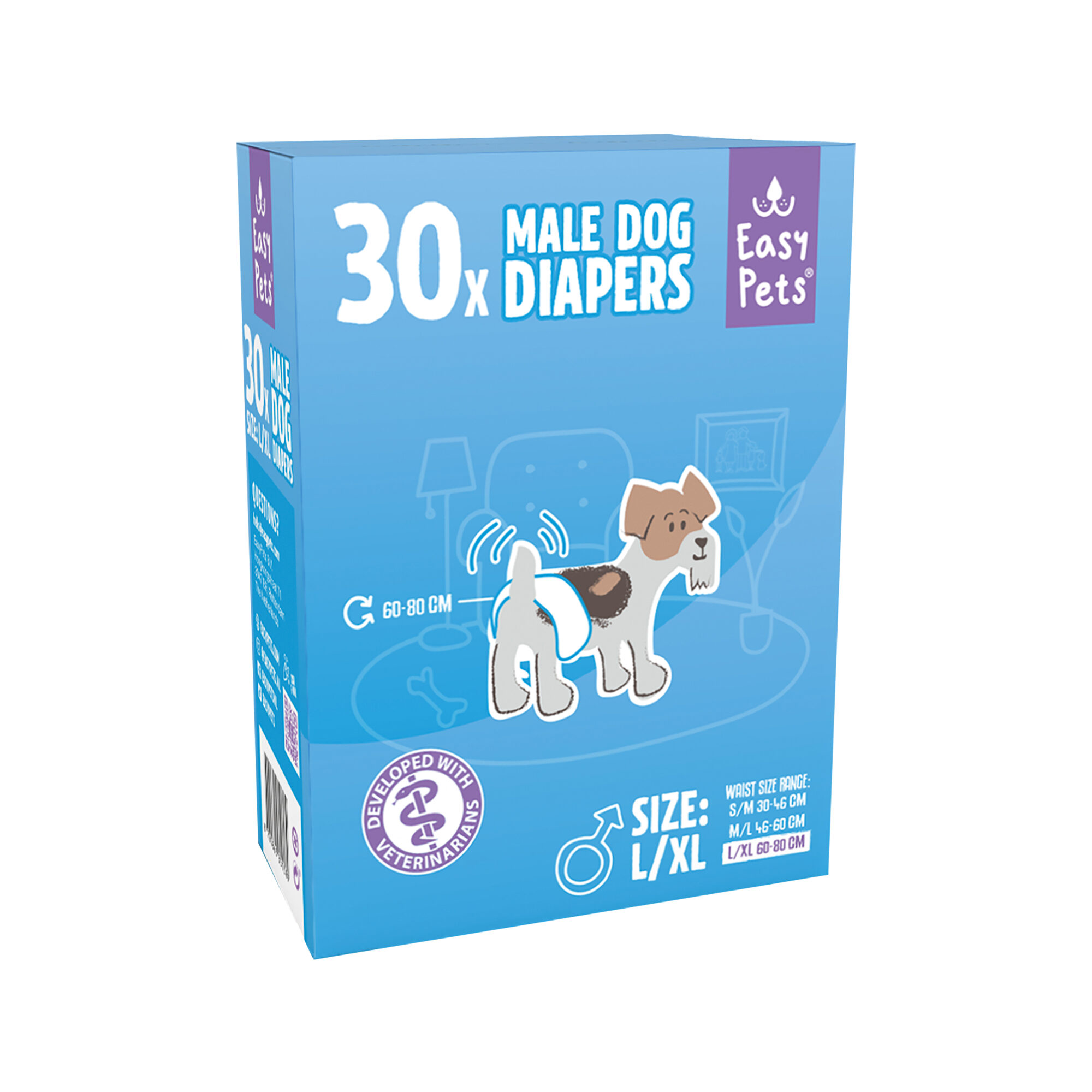 Easypets Hondenluiers Reu - L/XL - 30 stuks