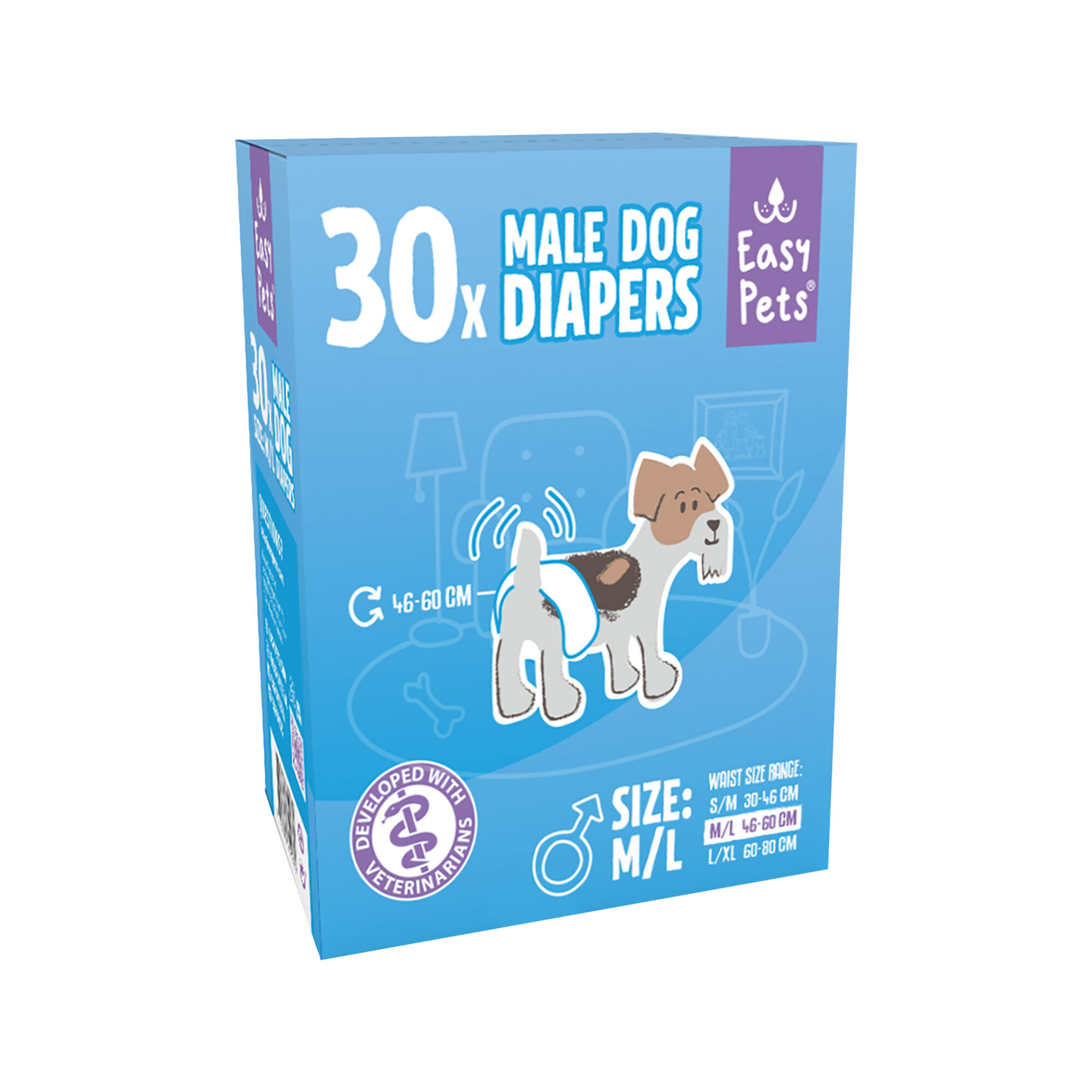 Easypets Hondenluiers Reu - M/L - 30 stuks