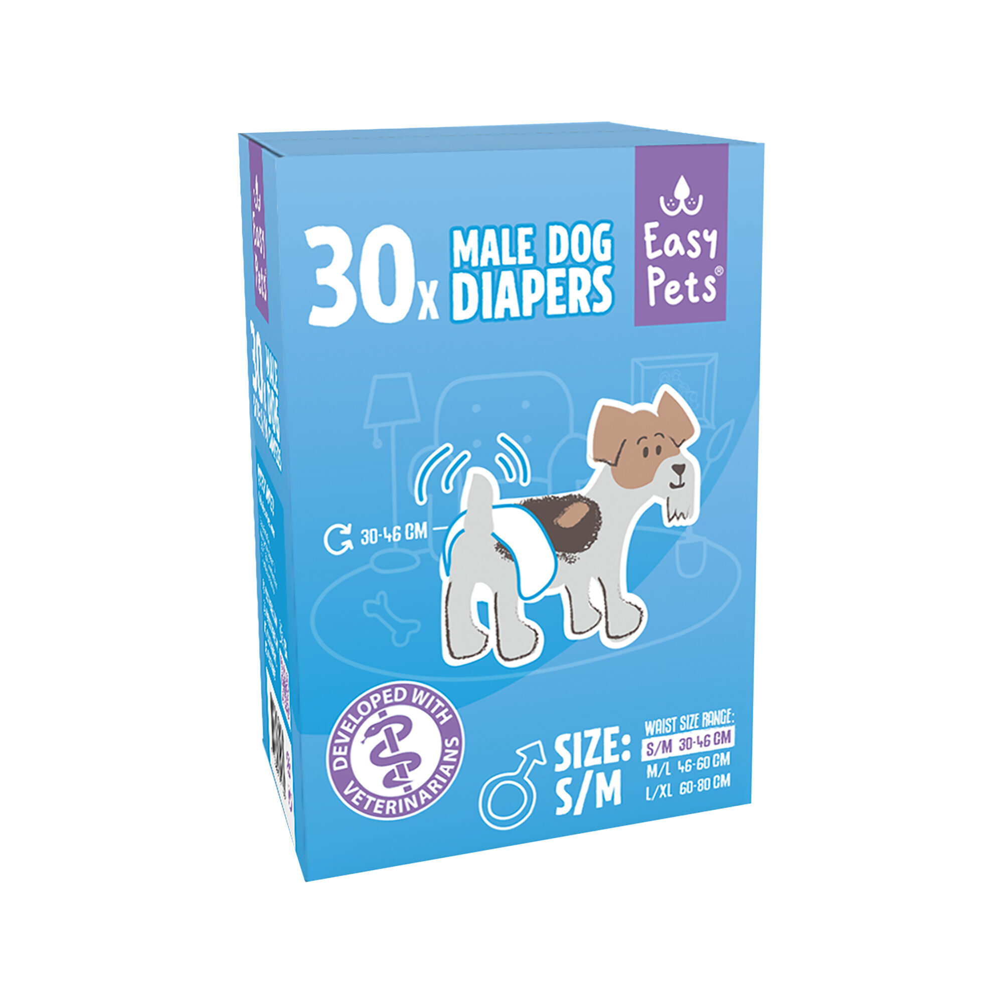 Easypets Hondenluiers Reu - S/M - 30 stuks