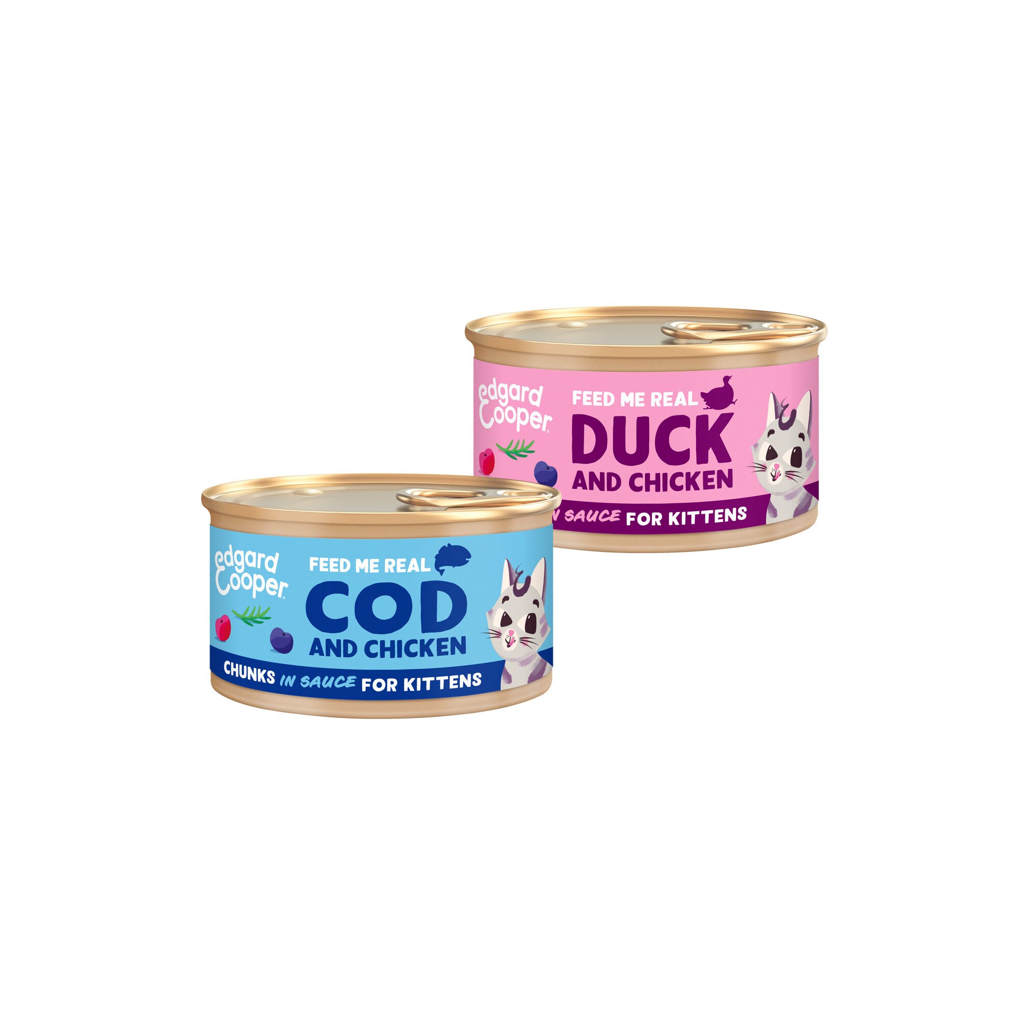 Edgard & Cooper - Duck And Chicken Chunks - Kitten - 18 X 85 G