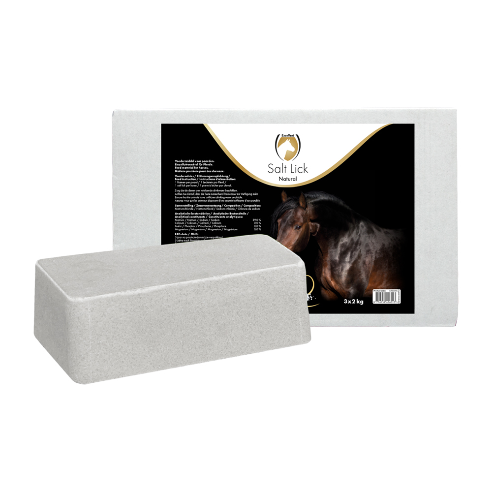 Excellent Horse Salt Lick Naturel - 3 X 2 Kg