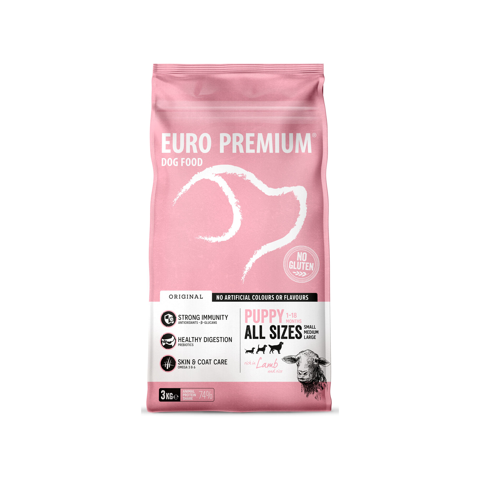 Euro Premium All Size Puppy - Lam en Rijst