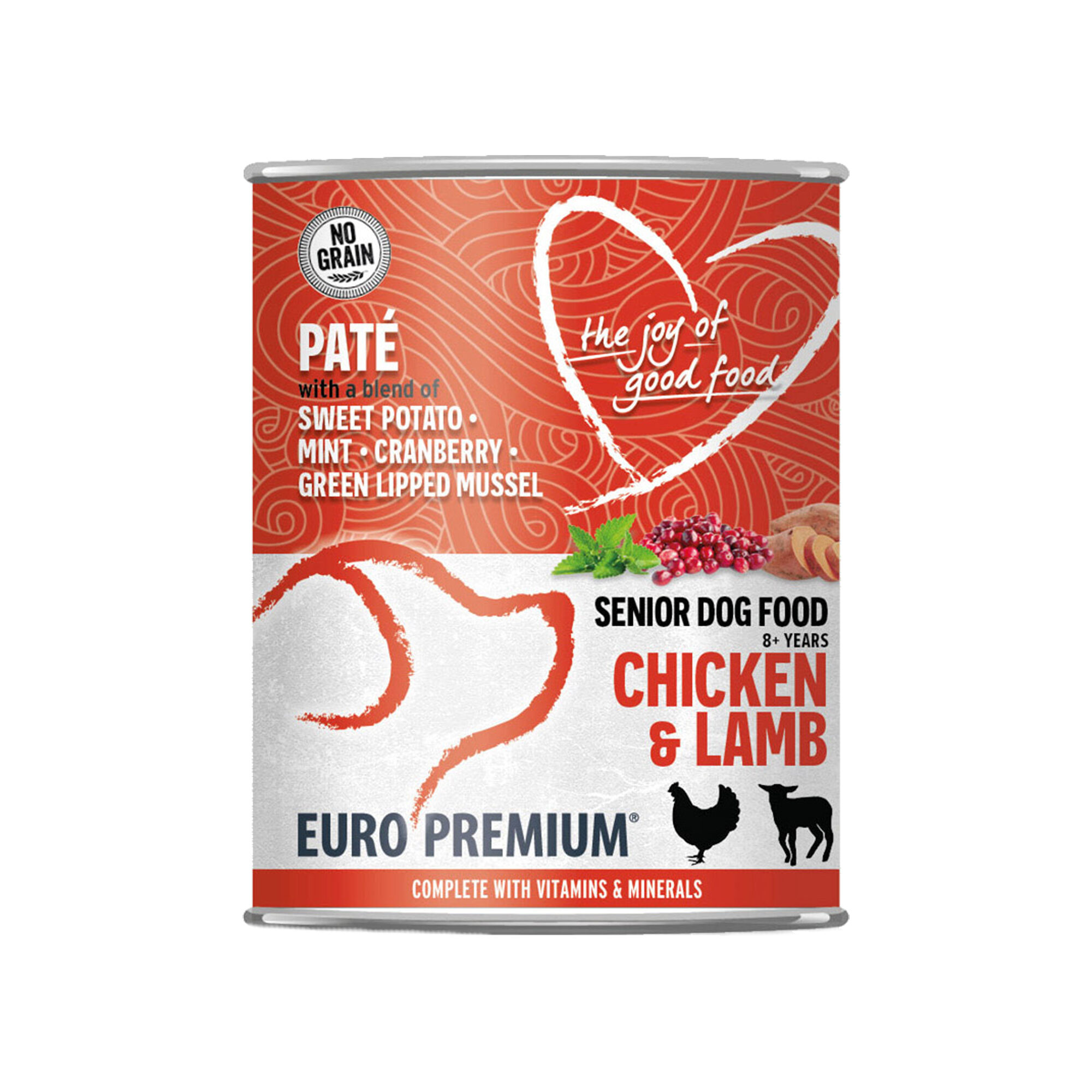 Euro Premium Senior Pastete - Huhn Und Lamm - 6 X 400 G