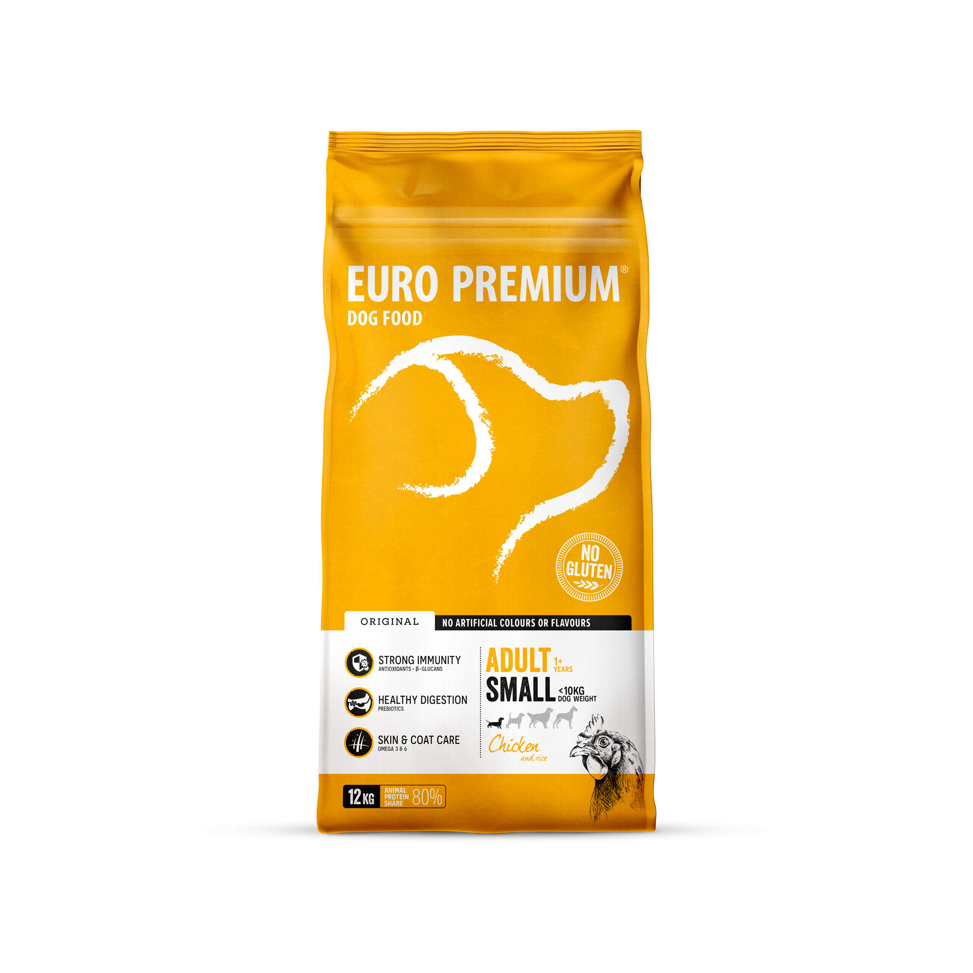 Euro Premium Small Adult - Kip en Rijst - 12 kg