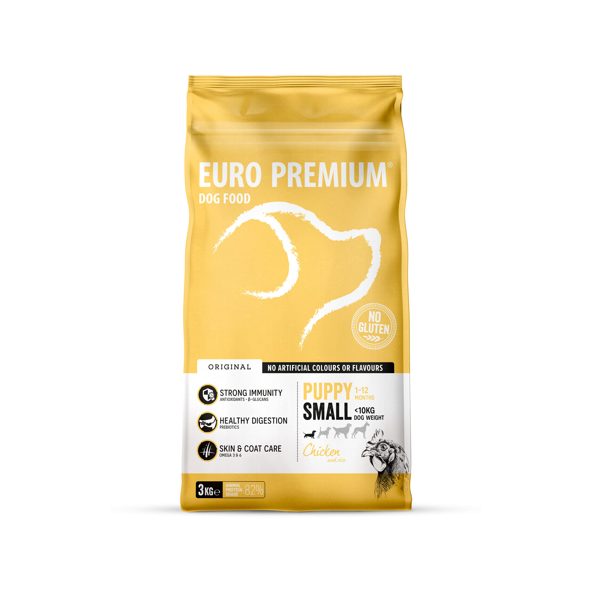 Euro Premium Small Puppy - Kip en Rijst