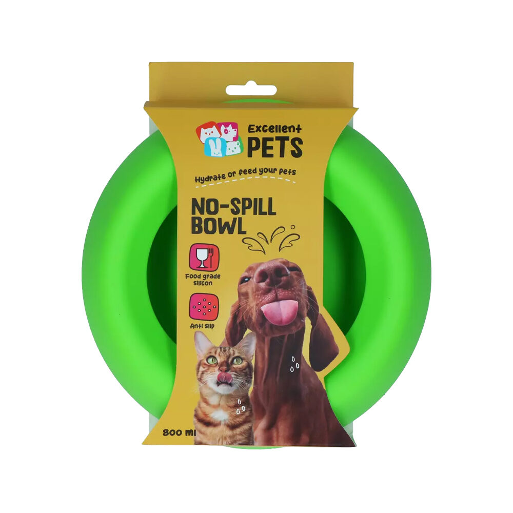 Excellent Pets No-Spill Bowl - Grün