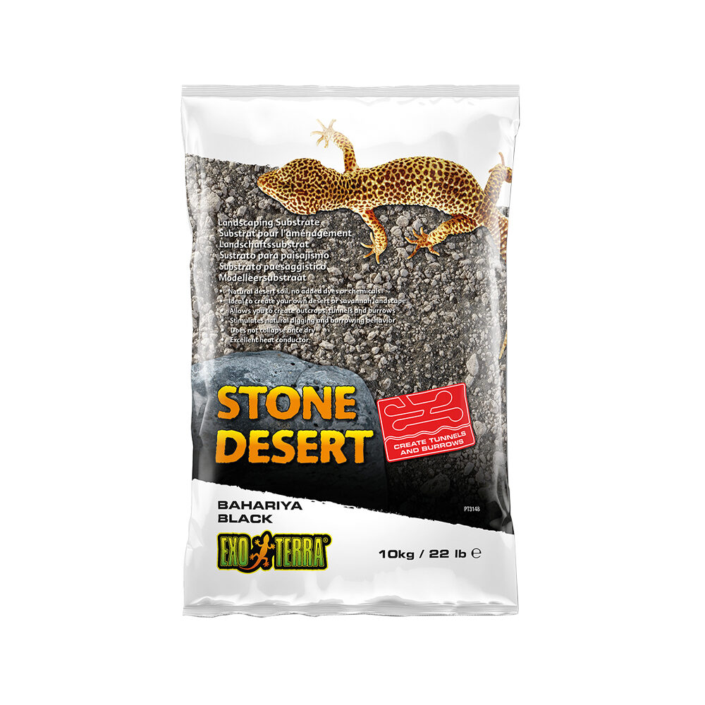 Exo Terra Stone Desert Substrate Bahariya Black - 10 kg