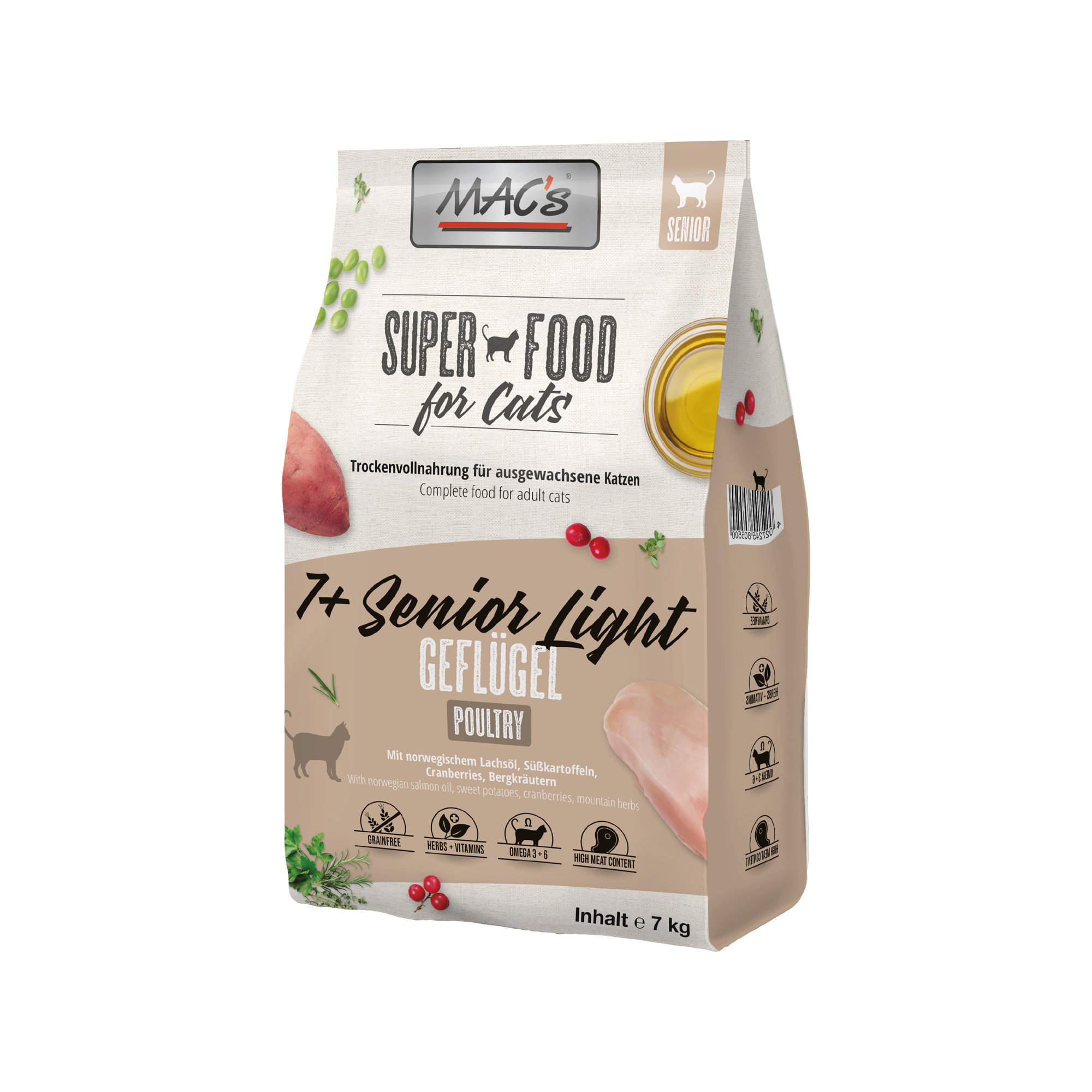 MAC's 7+ Senior Light pour chats - 7 kg