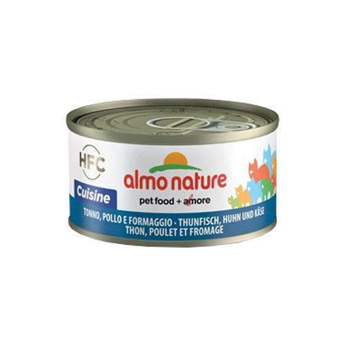 Almo Nature HFC 70 Katzenfutter - Dozen - Thunfisch, Huhn und Käse