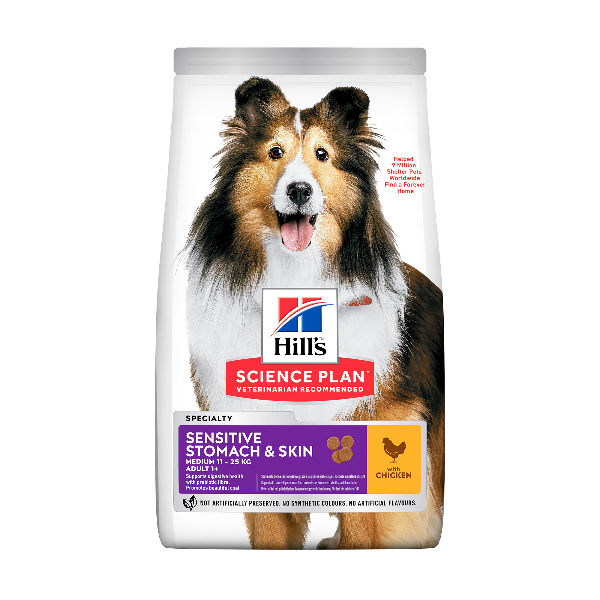 Hill's Science Plan Adult Sensitive Stomach & Skin Medium Hundefoder - 14 kg