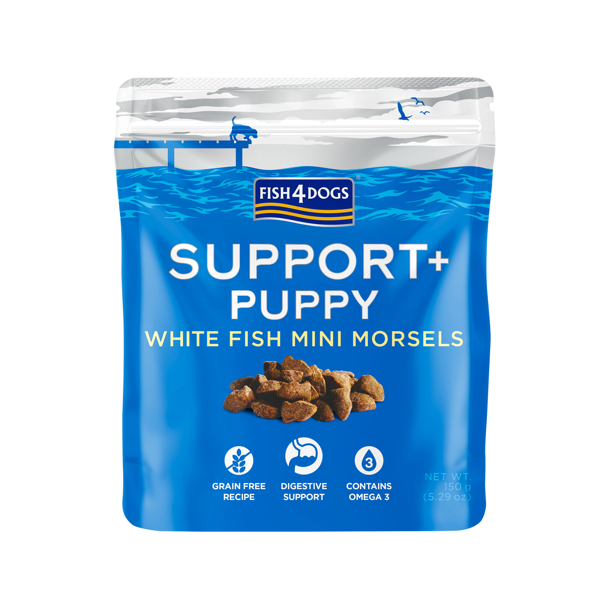 Fish4Dogs Support+ Puppy - White Fish & Mini Morsels