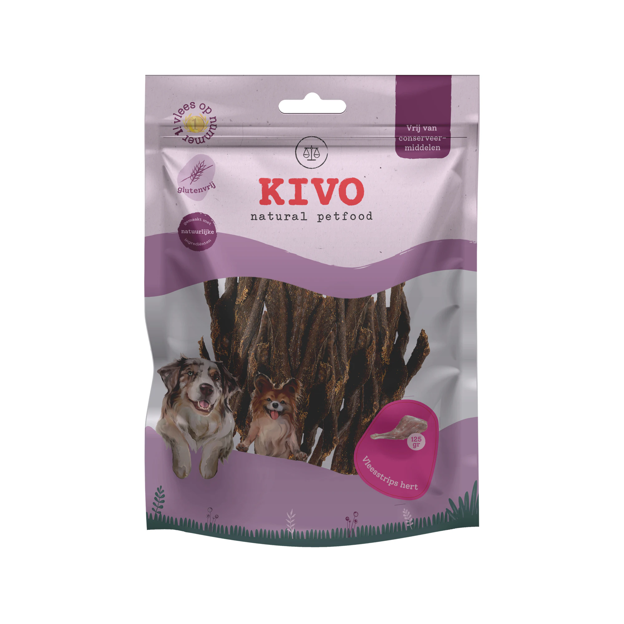 Kivo Meat Strips Deer - 2 x 125 g
