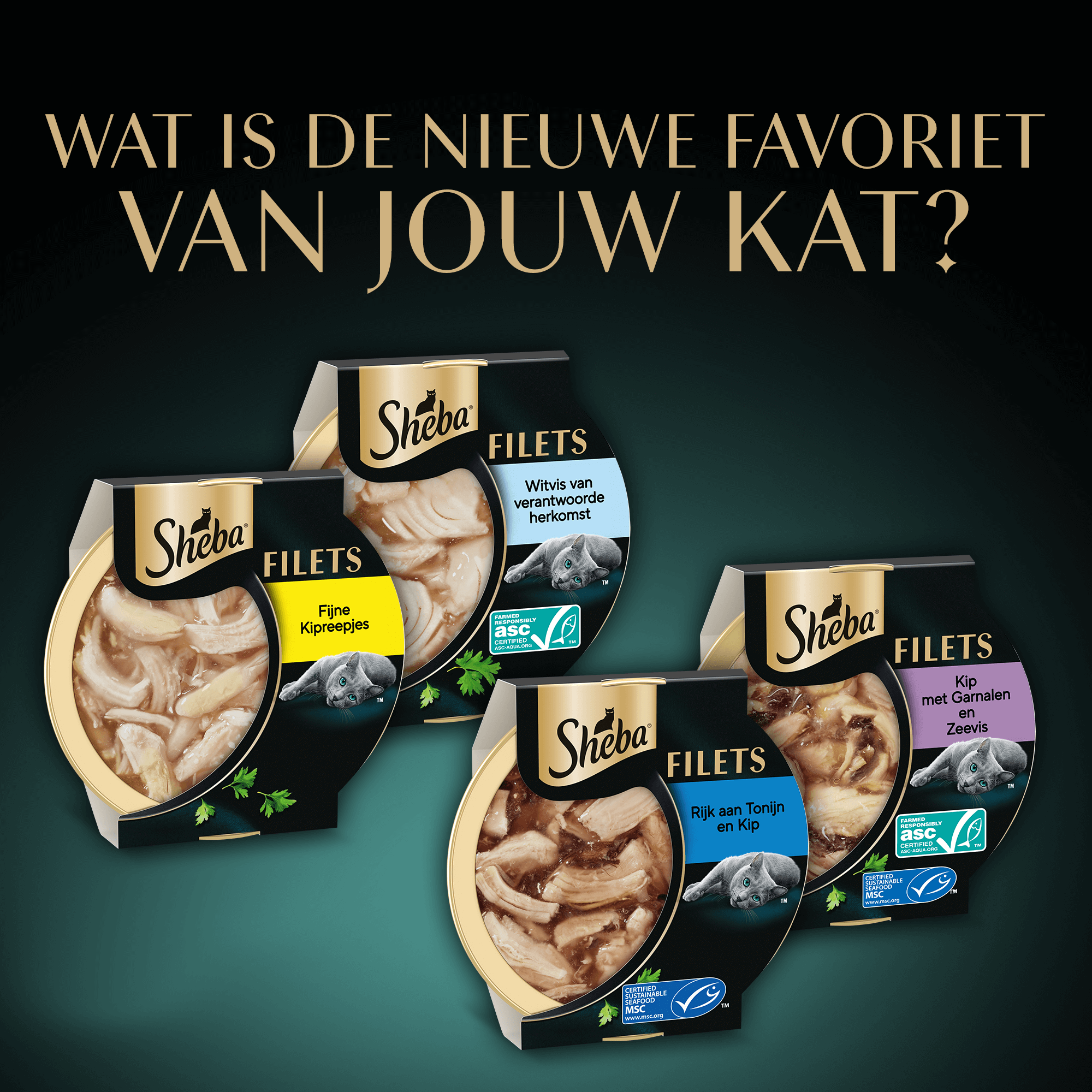 Sheba fijne kipreepjes in saus