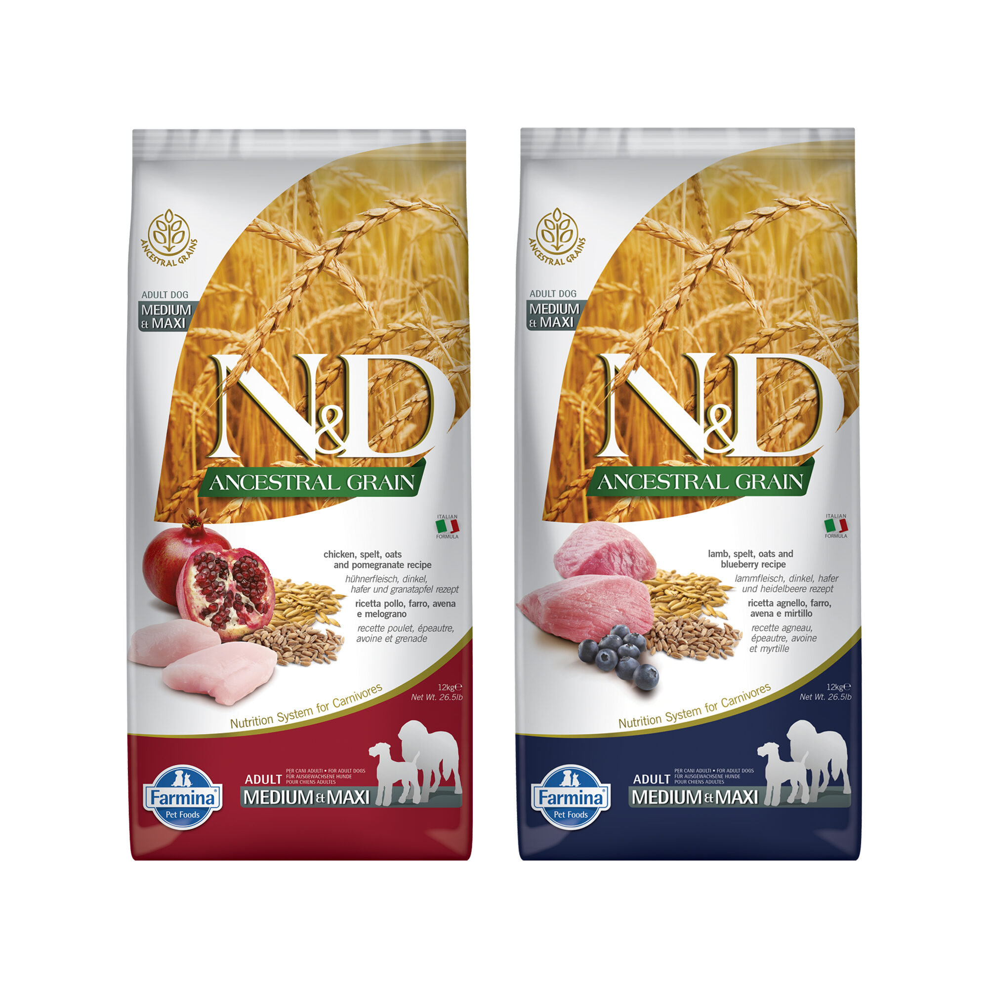 Farmina N&D Ancestral Grain Adult Dog Medium & Maxi