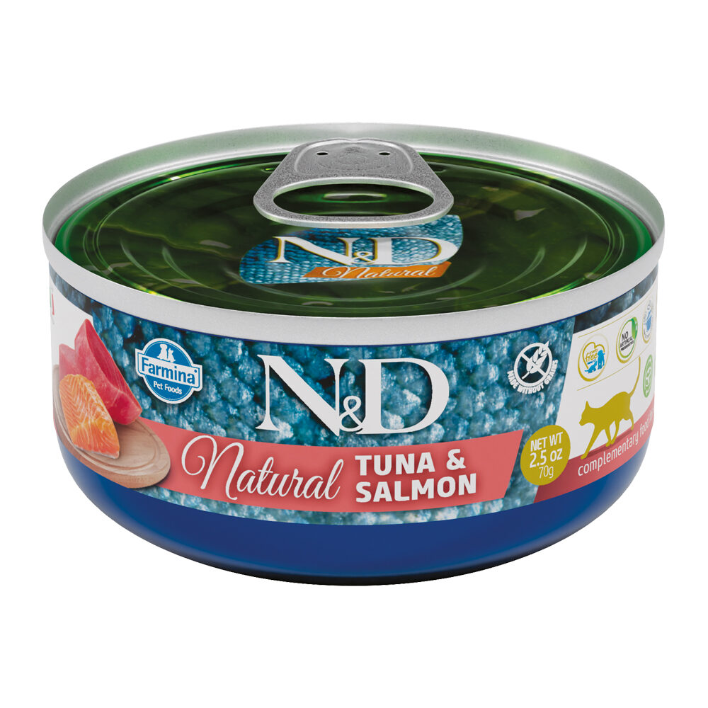 Farmina N&D Natural Adult Natvoer - Tonijn & Zalm - 24 x 70 g