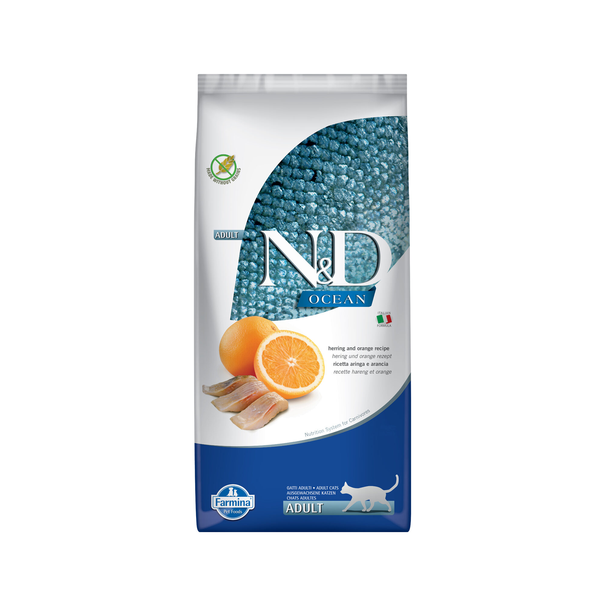 Farmina N&D Ocean Adult Cat - Hering & Orange - 10 kg