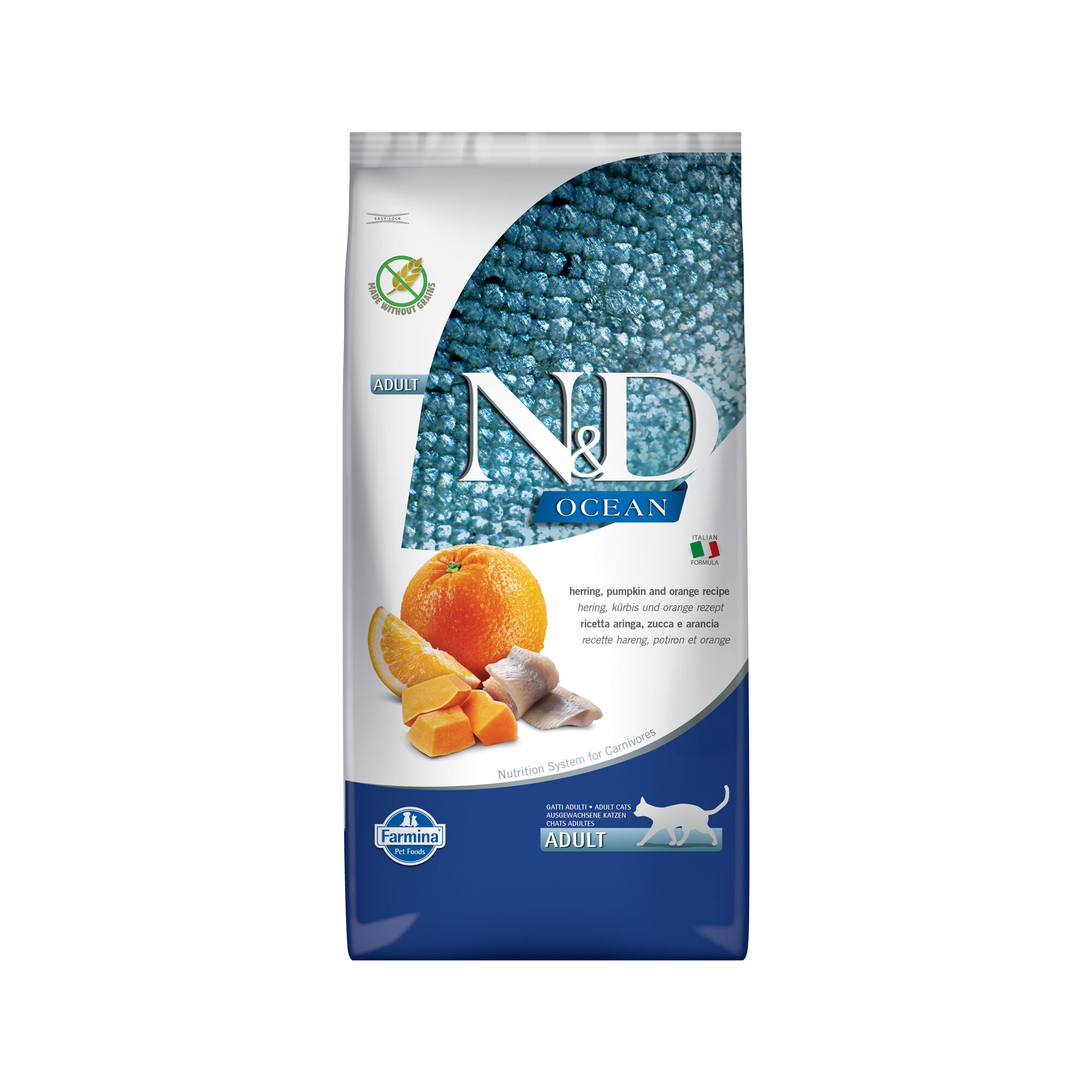 Farmina N&D Ocean Adult Cat - Hering, Orange & Kürbis - 5 kg