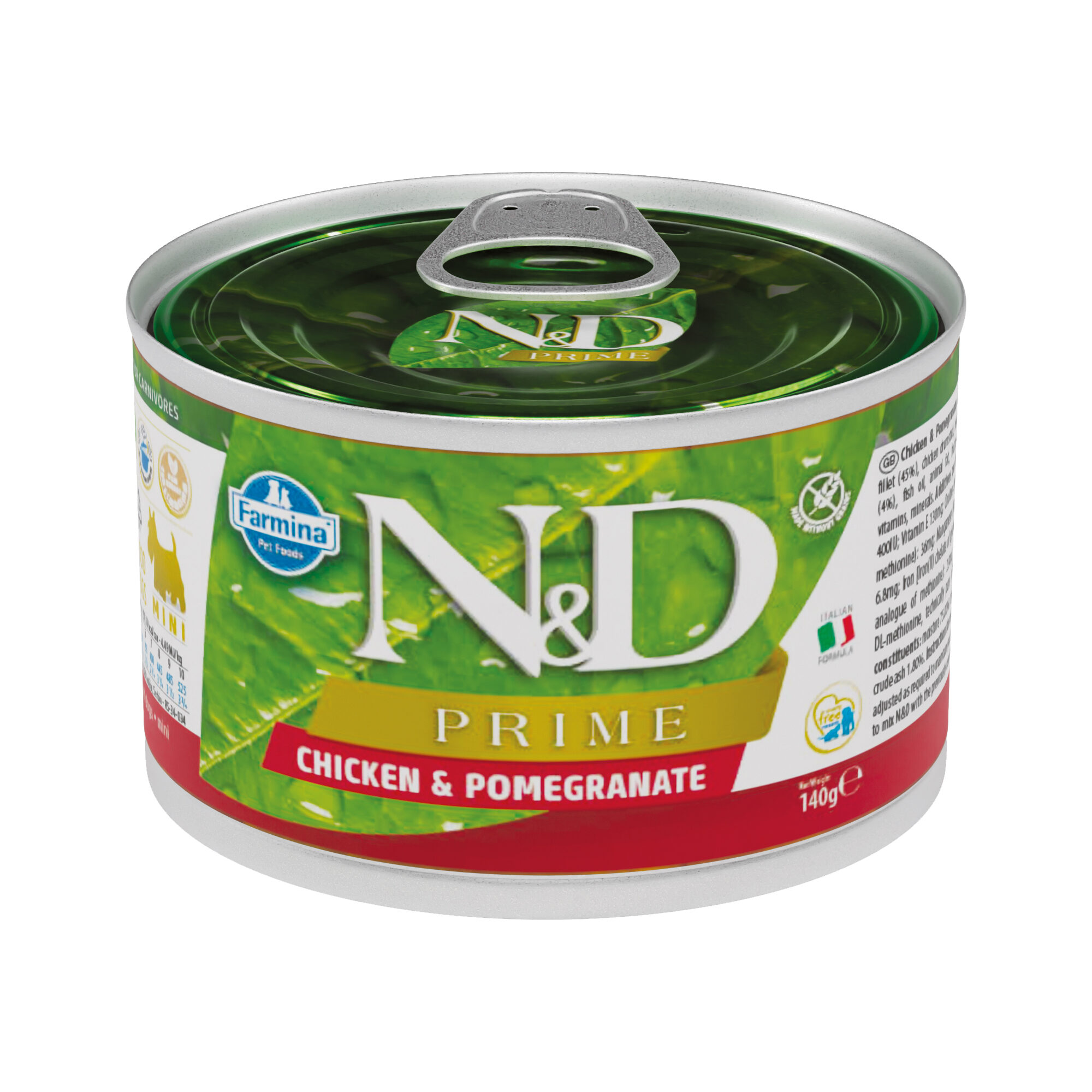 Farmina N&D Prime Adult Mini - Huhn Und Granatapfel - 6 X 140 Gr