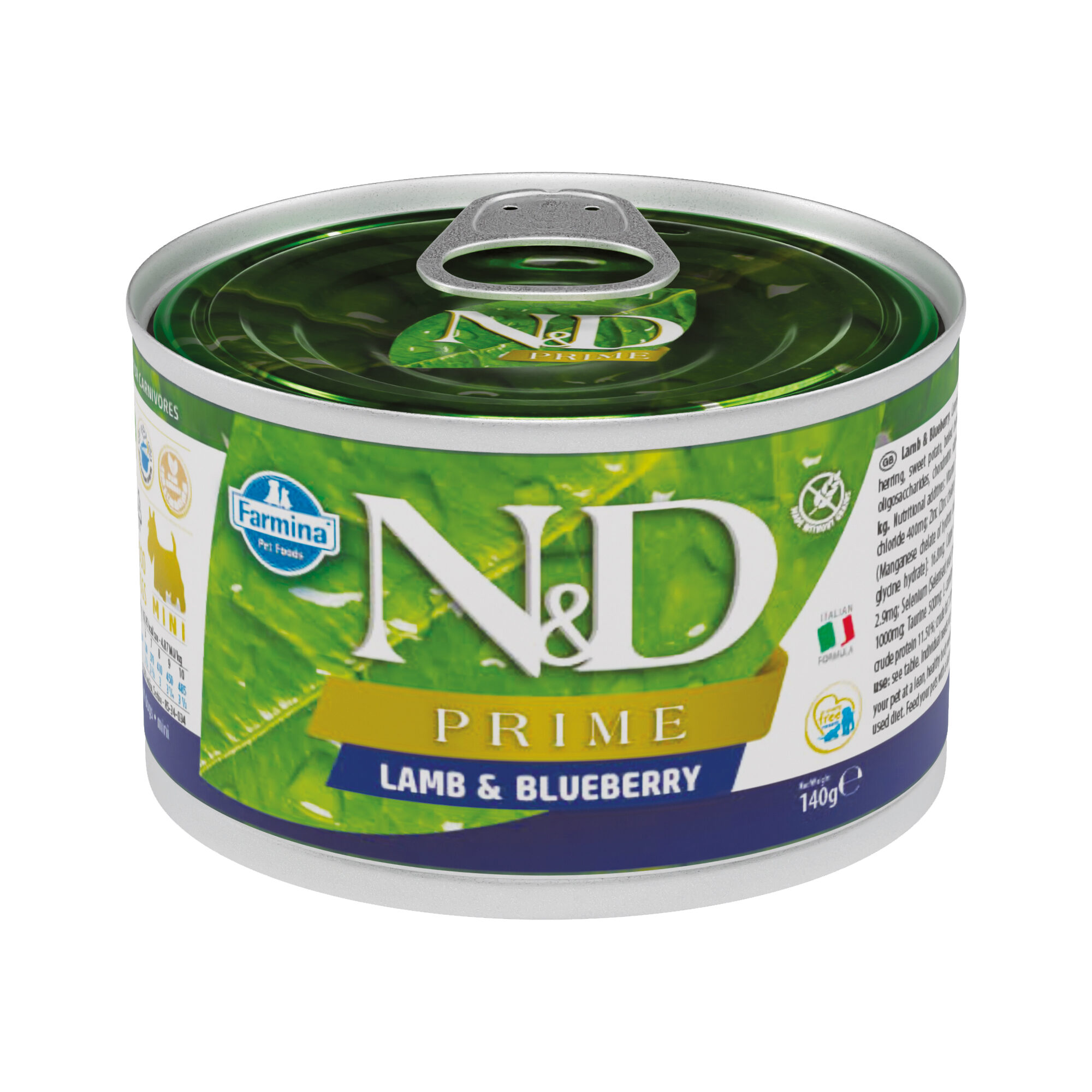 Farmina N&D Prime Adult Mini - Lamm Und Blaubeere - 6 X 140 G