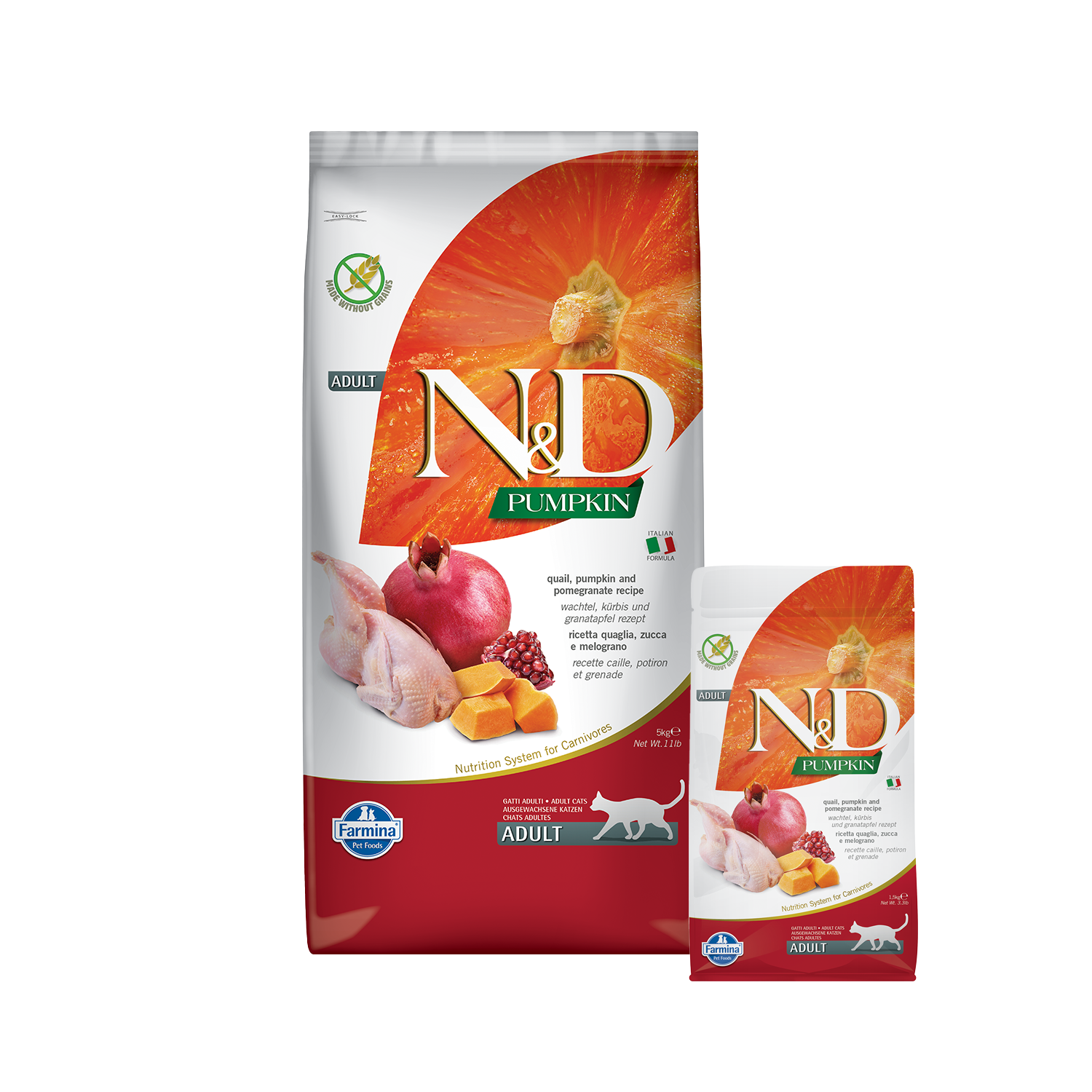 Farmina N&D Kürbis Adult Katzenfutter - Wachtel