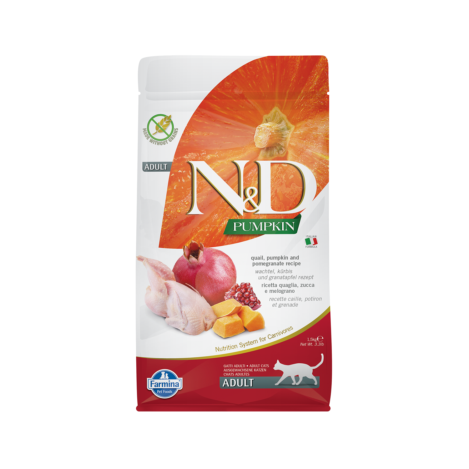 Farmina N&D Pumpkin Adult Kattenvoer - Quail - 1,5 kg