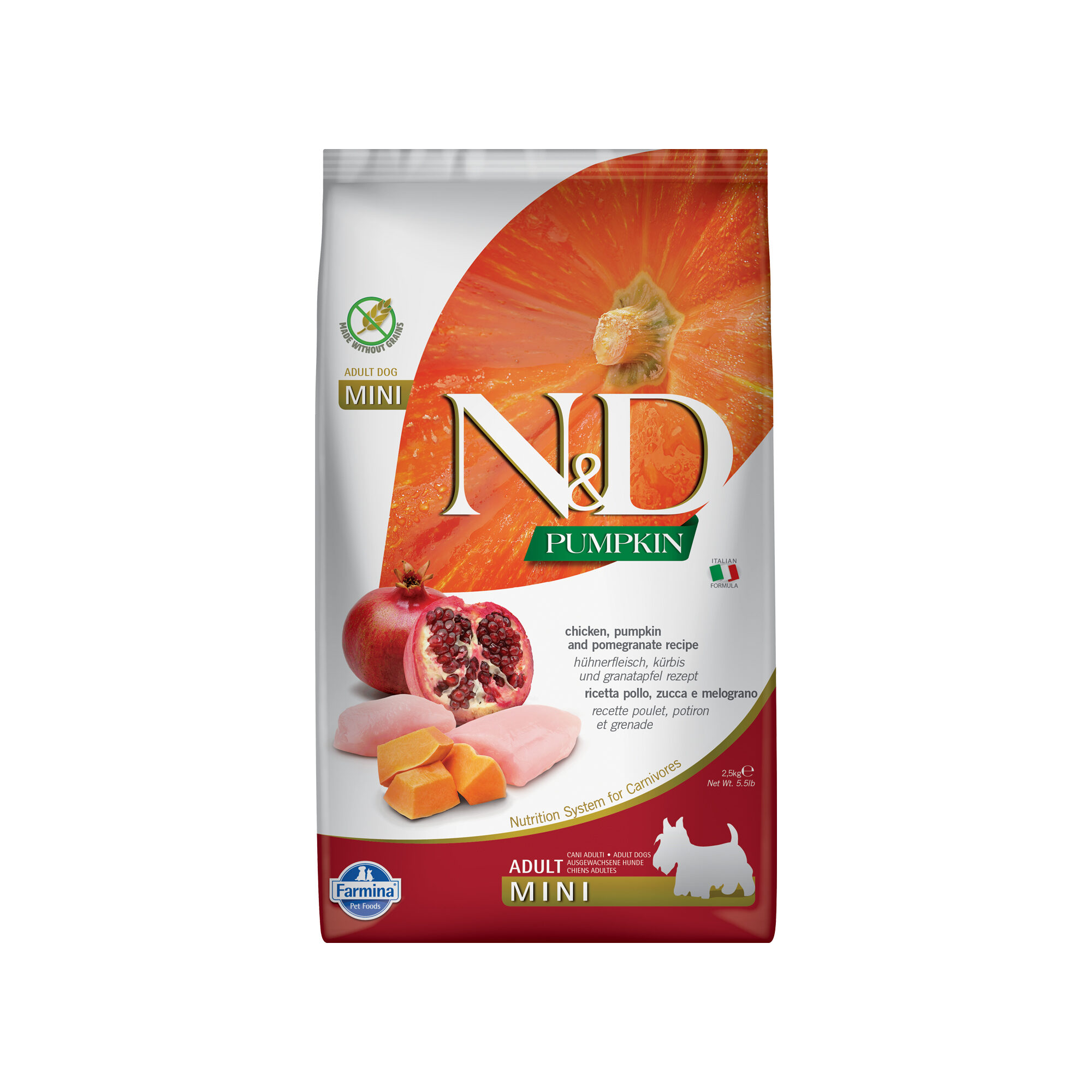 Farmina N&D Pumpkin Huhn und Granatapfel Adult Dog Mini - 2,5 kg
