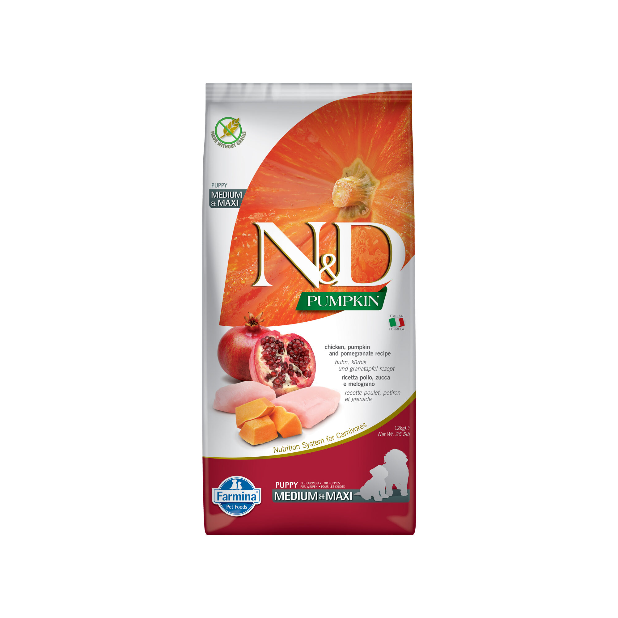 Farmina N&D Pumpkin Huhn und Granatapfel Welpen Medium & Maxi