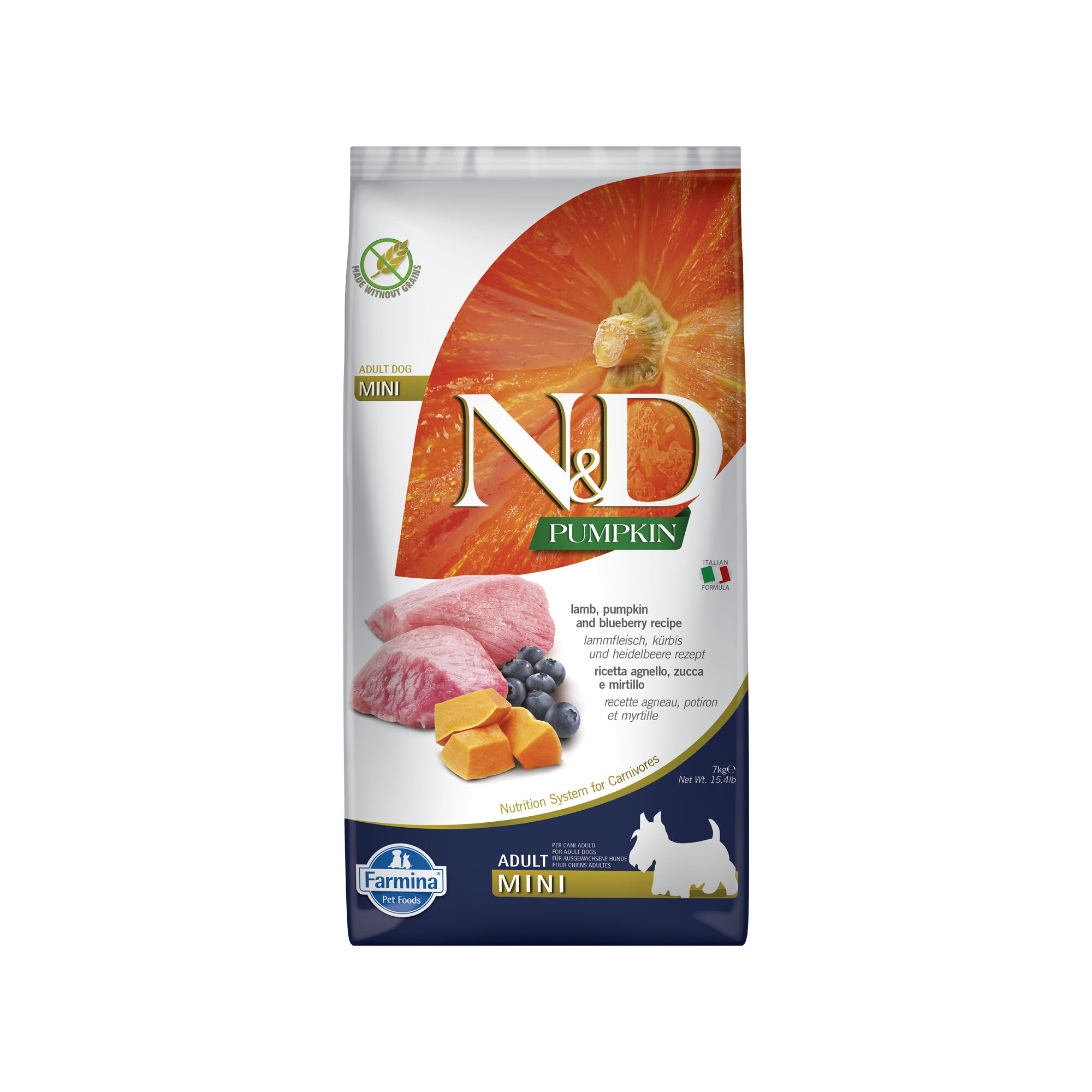 Farmina N&D Pumpkin Lam en Blauwe Bes Adult Dog Mini