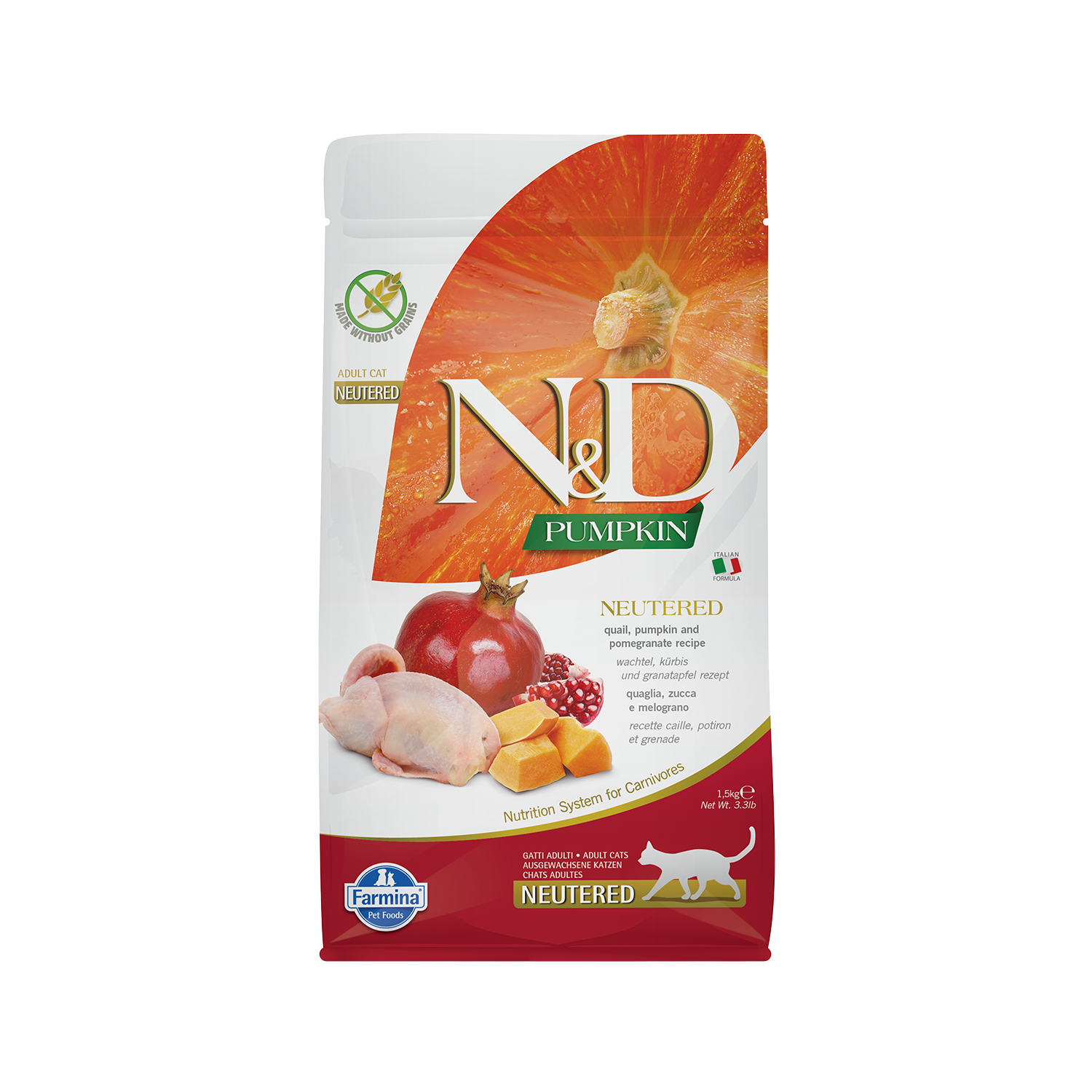 Farmina N&D Pumpkin Kastraten Katzenfutter - Wachtel