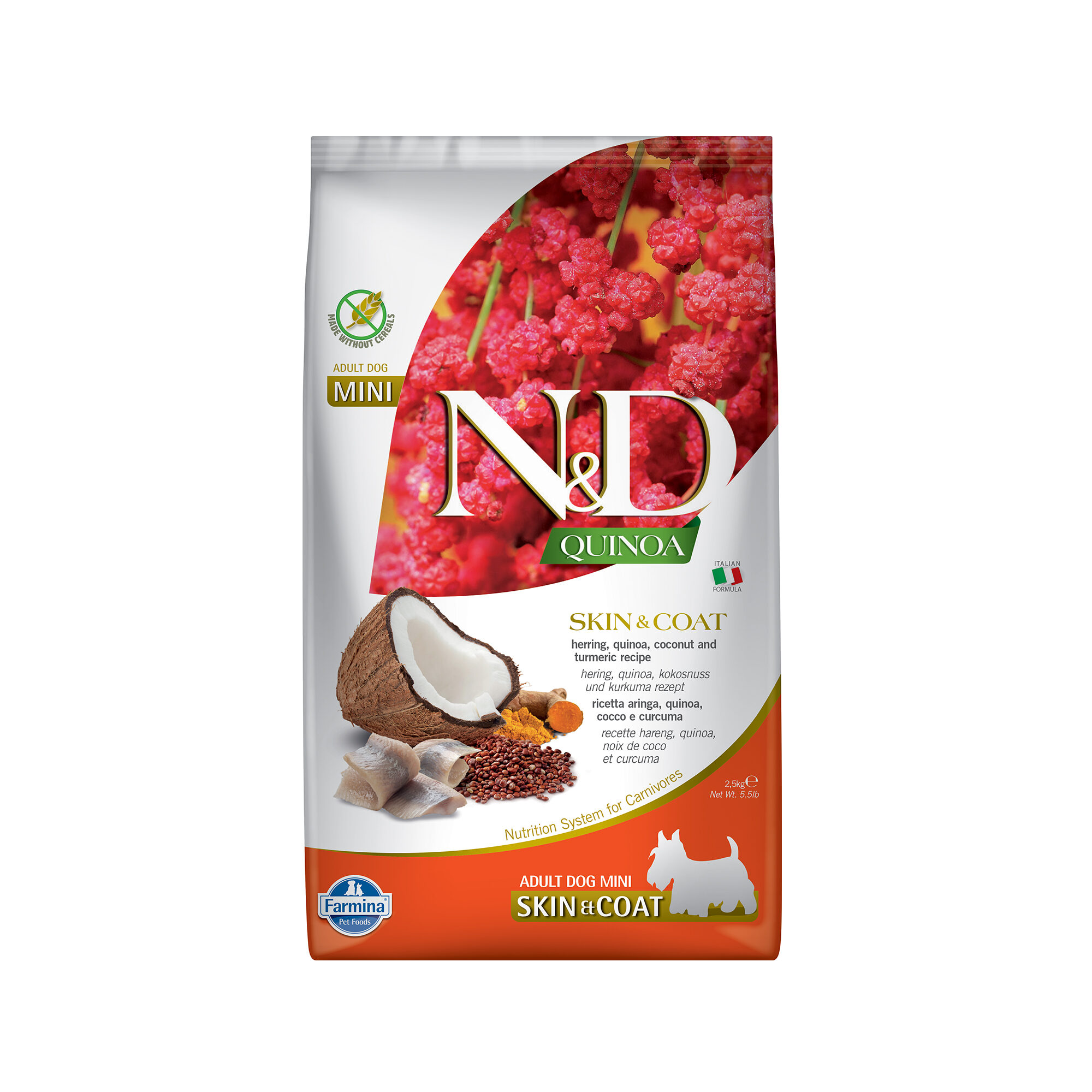 Farmina N&D Quinoa Skin & Coat Adult Hund Mini - 2,5 kg