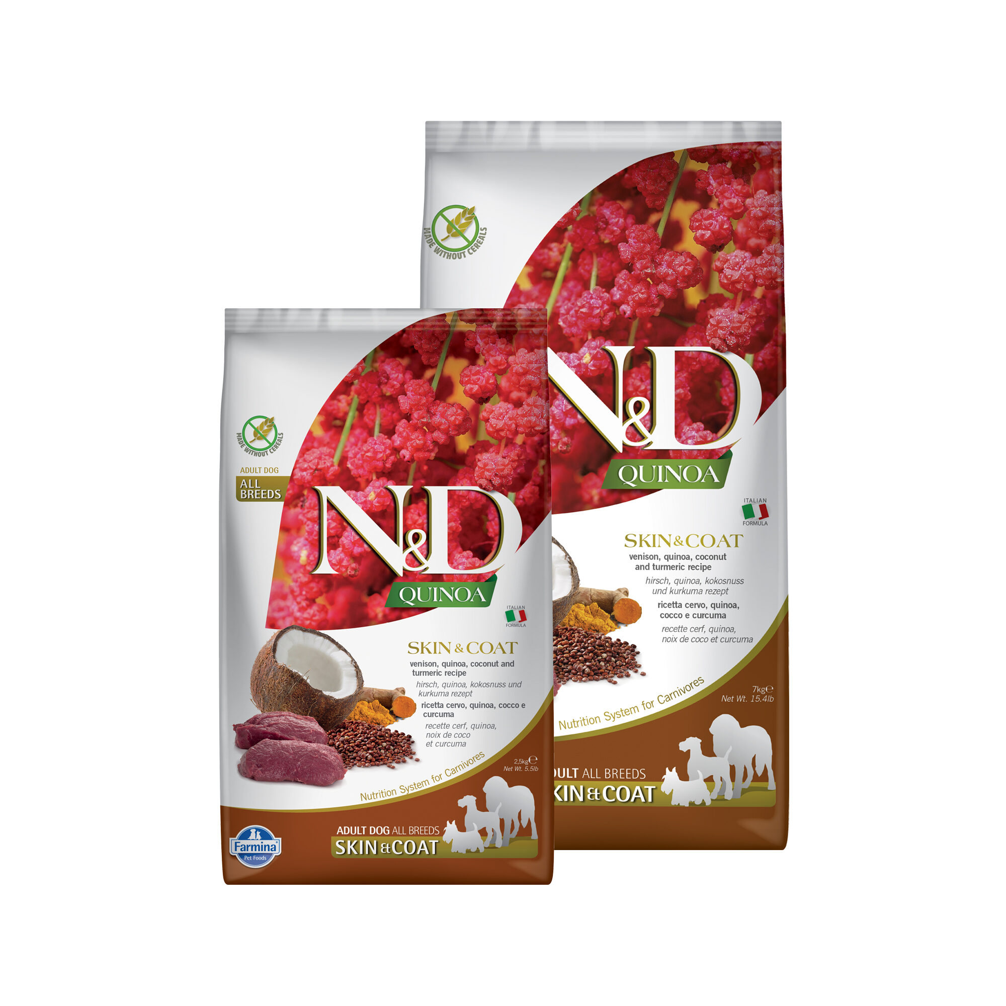 Farmina N&D Quinoa Skin & Coat Adult Medium & Maxi Hundefutter - Hirsch