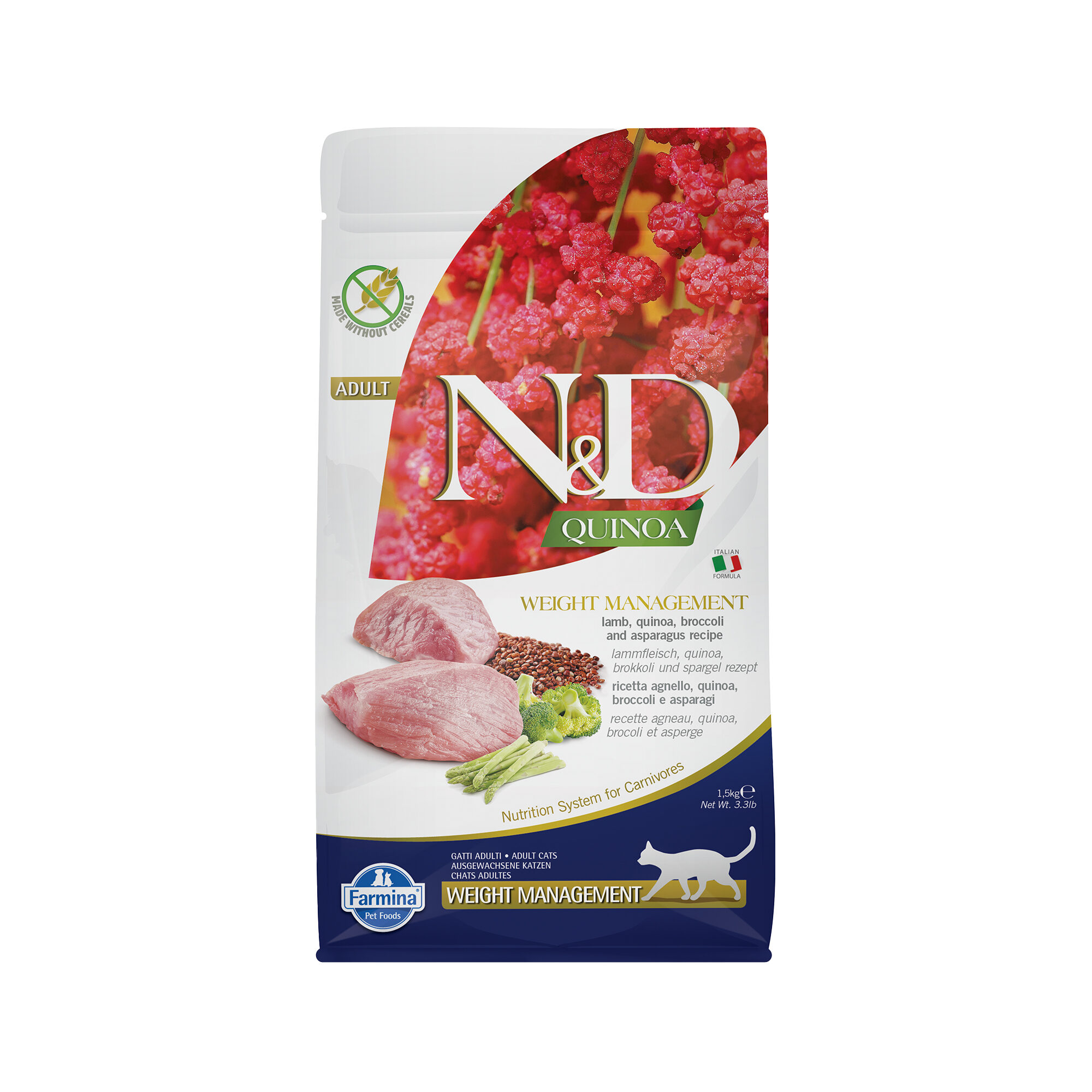 Farmina N&D Quinoa Vægtstyring Voksen Kattefoder - Lam