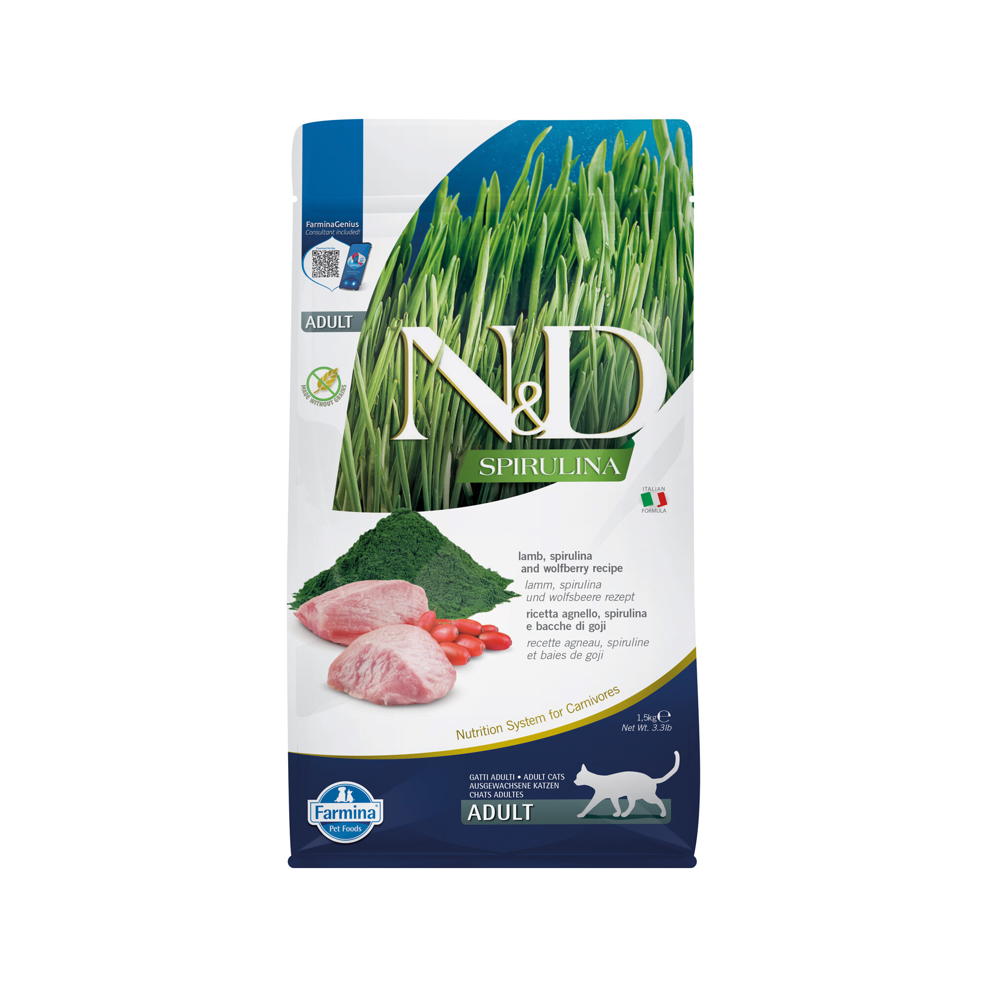 Farmina N&D Spirulina Adult Cat - Lamm