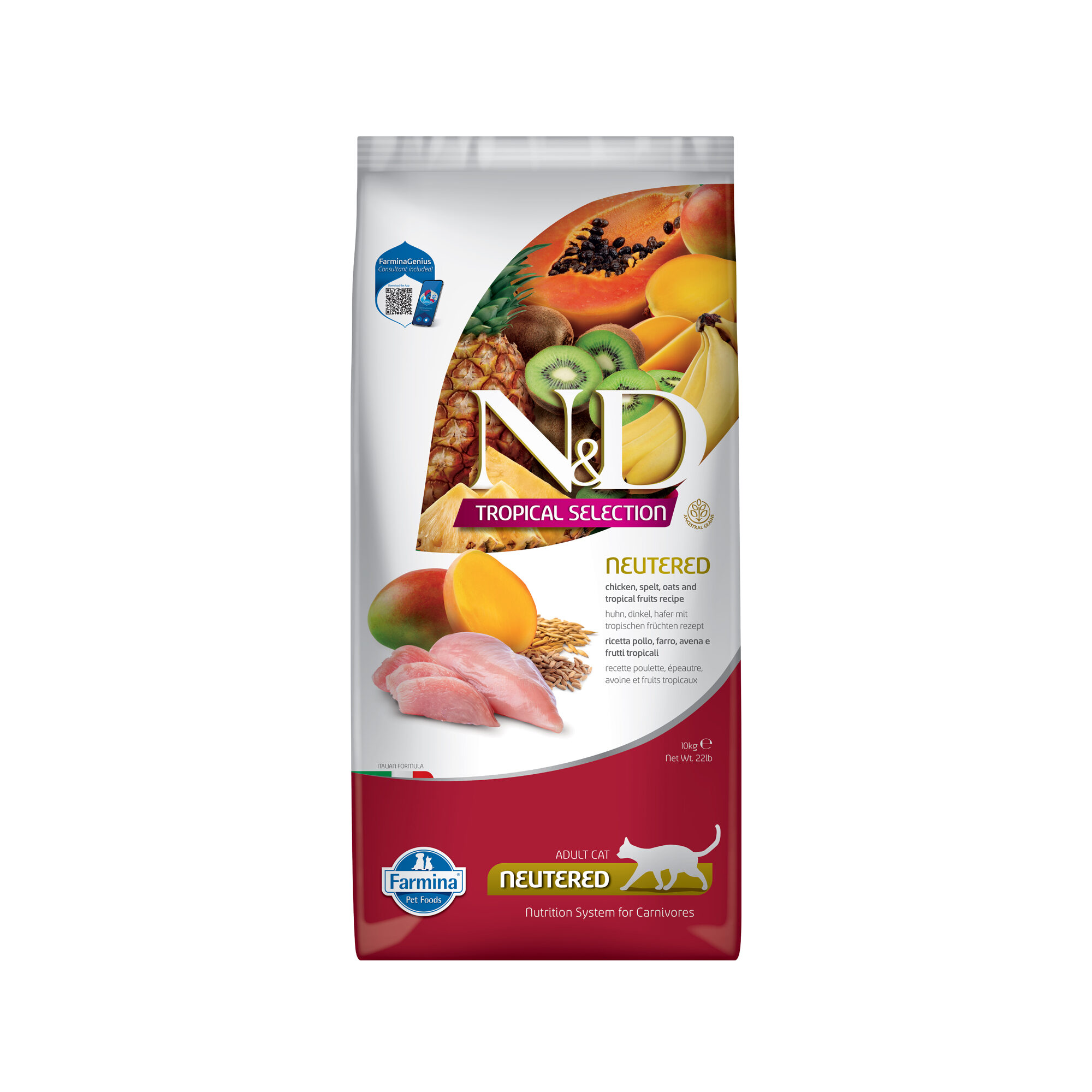 Farmina N&D Tropical Neutered Kip - Kattenvoer - 10 kg